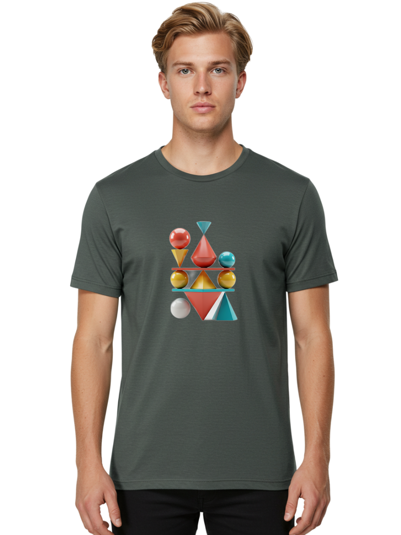 3D-Geometric-Shapes Men'S Graphic Tee, 100% Cotton, Comfortable Casual Summer Wear, Machine Washable, Vintage Camera, Old Camera, Antique Camera, Black Camera, Classic Photography, Photography Equipment, Nostalgic Device, Film Camera, Bag106 19