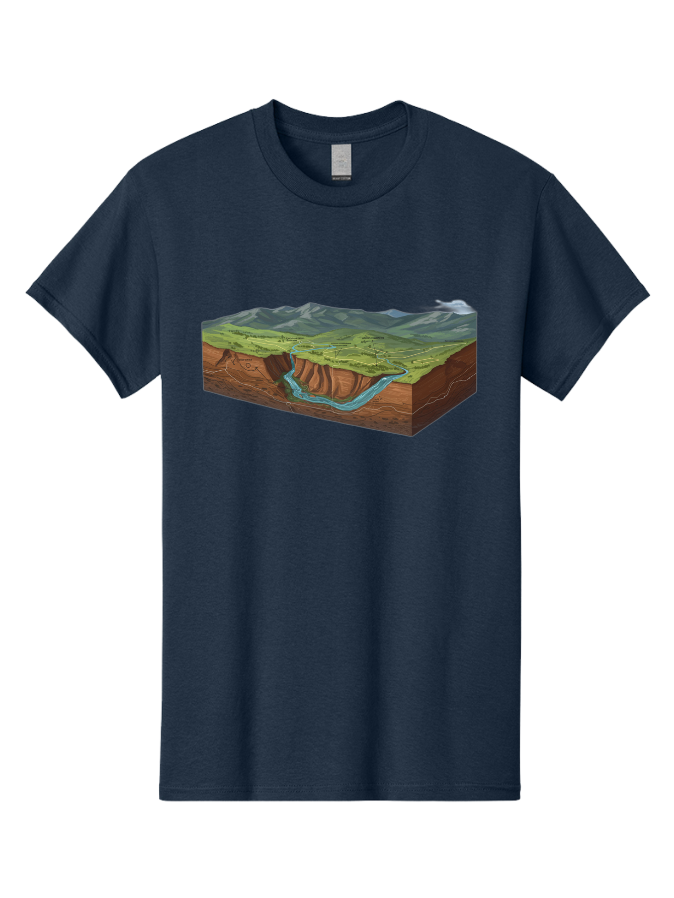 3D-Landscape-Cross-Section Men'S Graphic Tee, 100% Cotton, Comfortable Casual Summer Wear, Machine Washable, Vintage Camera, Old Camera, Antique Camera, Black Camera, Classic Photography, Photography Equipment, Nostalgic Device, Film Camera, Bag107 14