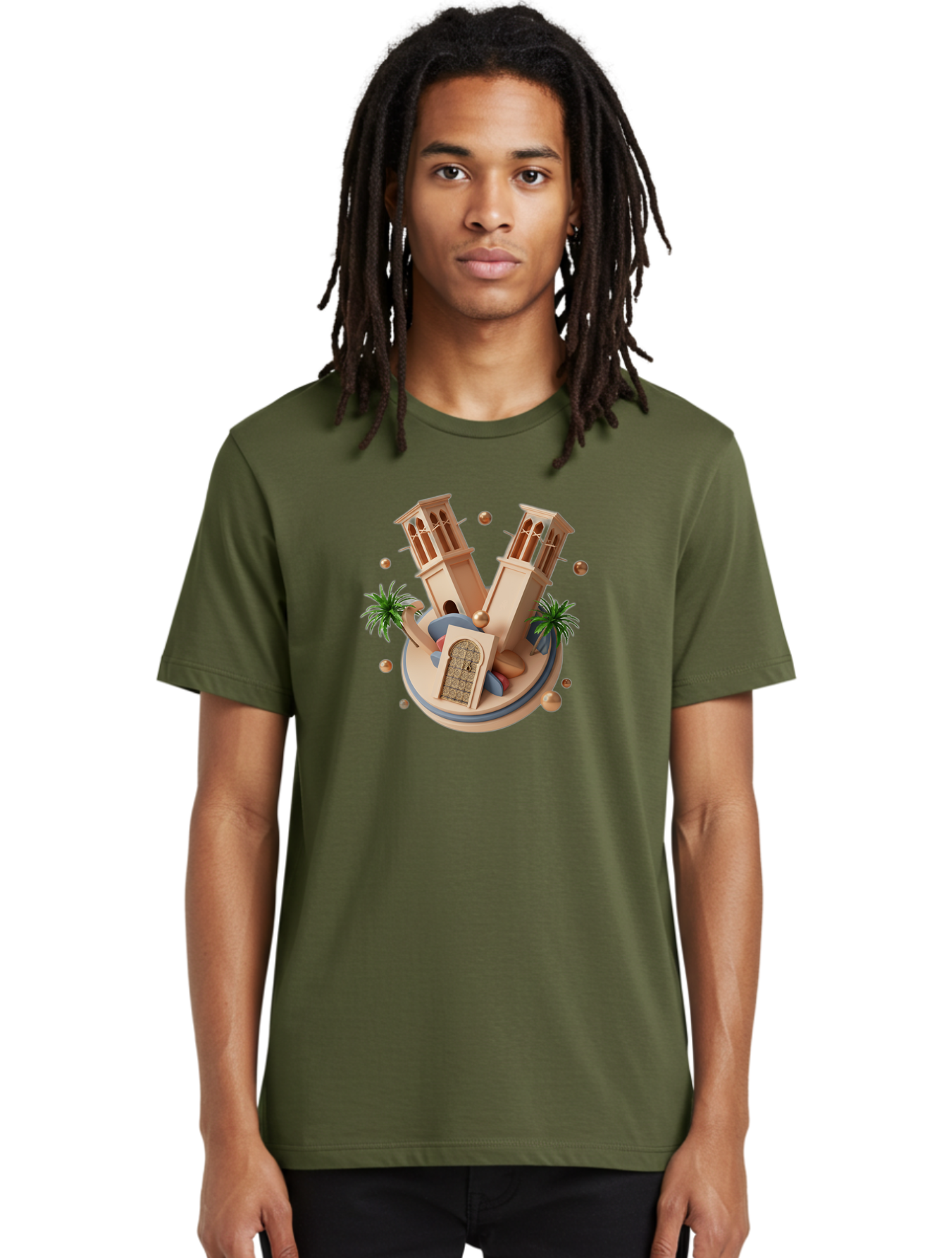 3D-Mosque-Towers Men'S Graphic Tee, 100% Cotton, Comfortable Casual Summer Wear, Machine Washable, Vintage Camera, Old Camera, Antique Camera, Black Camera, Classic Photography, Photography Equipment, Nostalgic Device, Film Camera, Camera Art Bag109 24