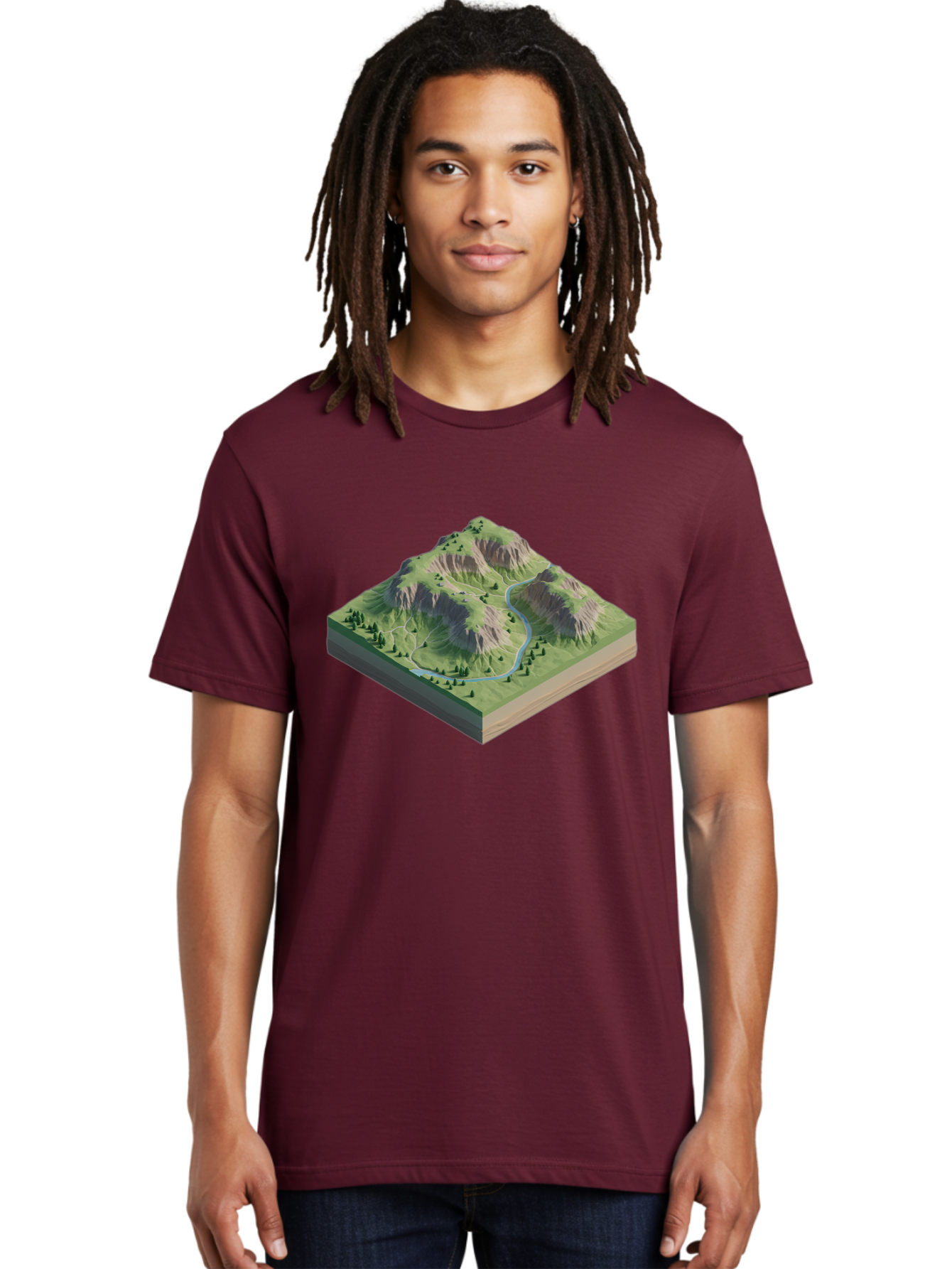 3D-Mountain-Landscape Men'S Graphic Tee, 100% Cotton, Comfortable Casual Summer Wear, Machine Washable, Vintage Camera, Old Camera, Antique Camera, Black Camera, Classic Photography, Photography Equipment, Nostalgic Device, Film Camera, Bag110 30