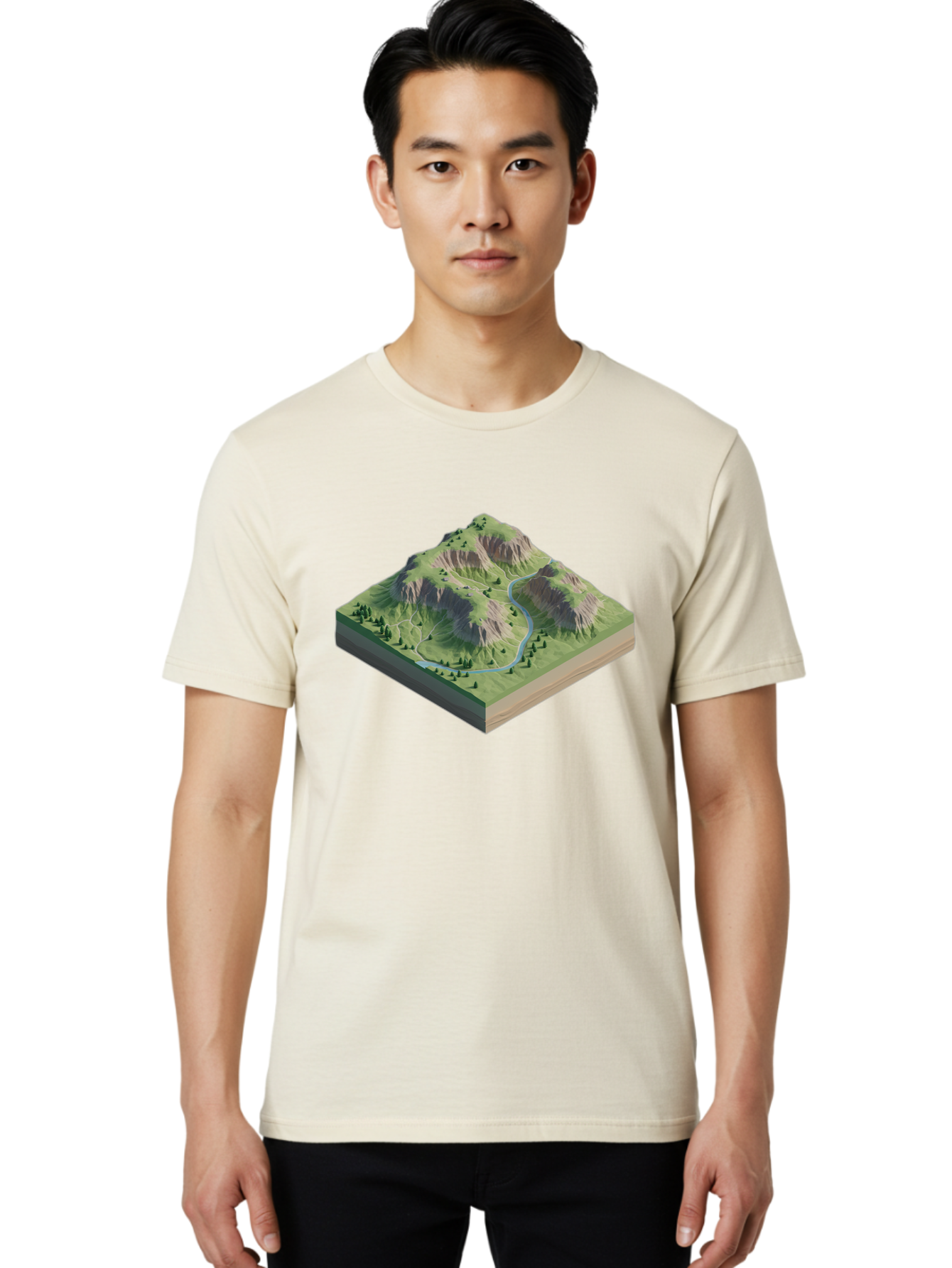 3D-Mountain-Landscape Men'S Graphic Tee, 100% Cotton, Comfortable Casual Summer Wear, Machine Washable, Vintage Camera, Old Camera, Antique Camera, Black Camera, Classic Photography, Photography Equipment, Nostalgic Device, Film Camera, Bag110 24