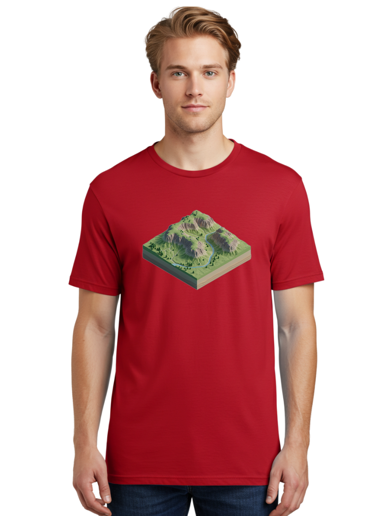 3D-Mountain-Landscape Men'S Graphic Tee, 100% Cotton, Comfortable Casual Summer Wear, Machine Washable, Vintage Camera, Old Camera, Antique Camera, Black Camera, Classic Photography, Photography Equipment, Nostalgic Device, Film Camera, Bag110 22