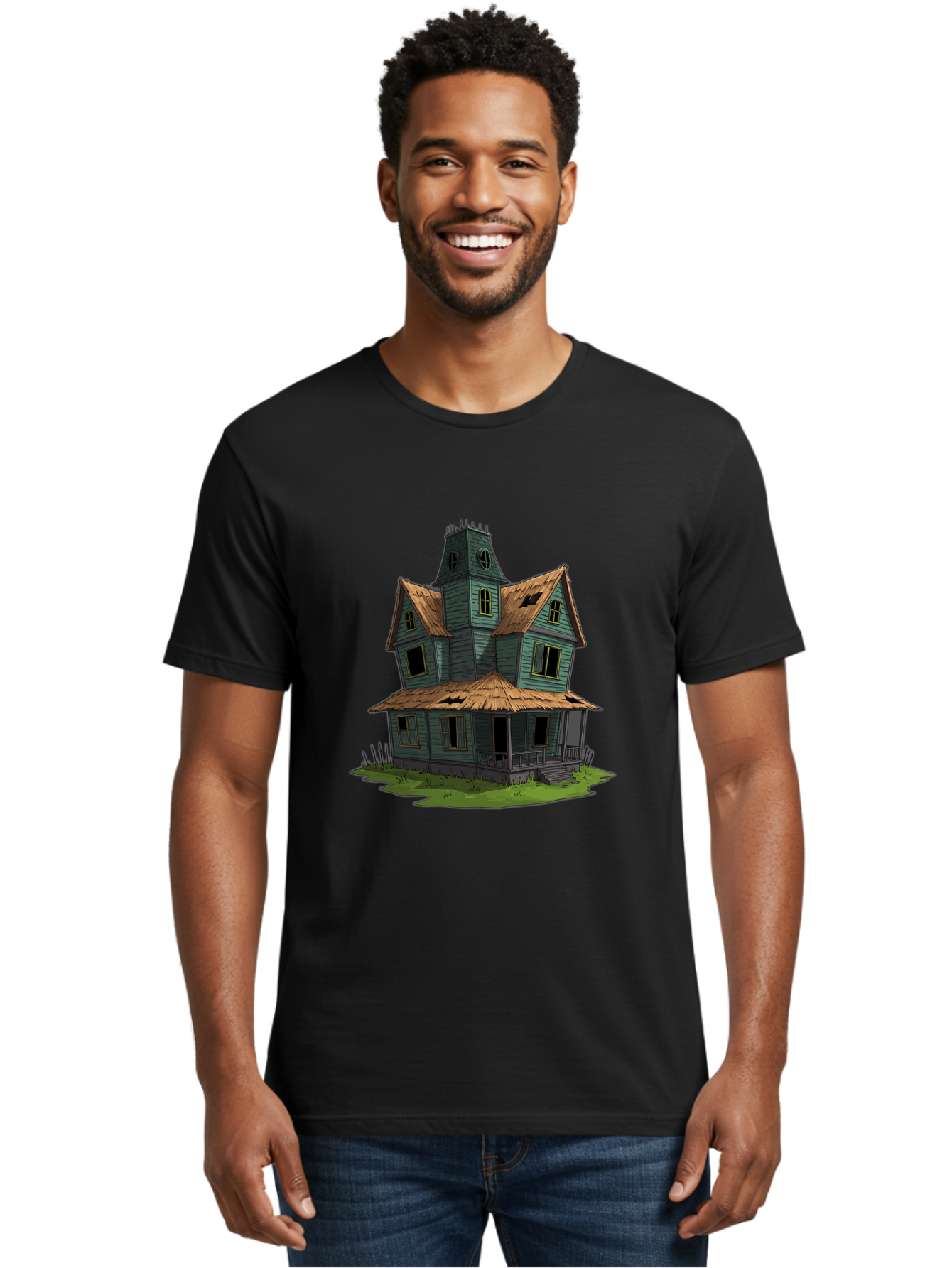 Abandoned-Victorian-House Men'S Graphic Tee, 100% Cotton, Comfortable Casual Summer Wear, Machine Washable, Vintage Camera, Old Camera, Antique Camera, Black Camera, Classic Photography, Photography Equipment, Nostalgic Device, Film Camera, Bag120 18