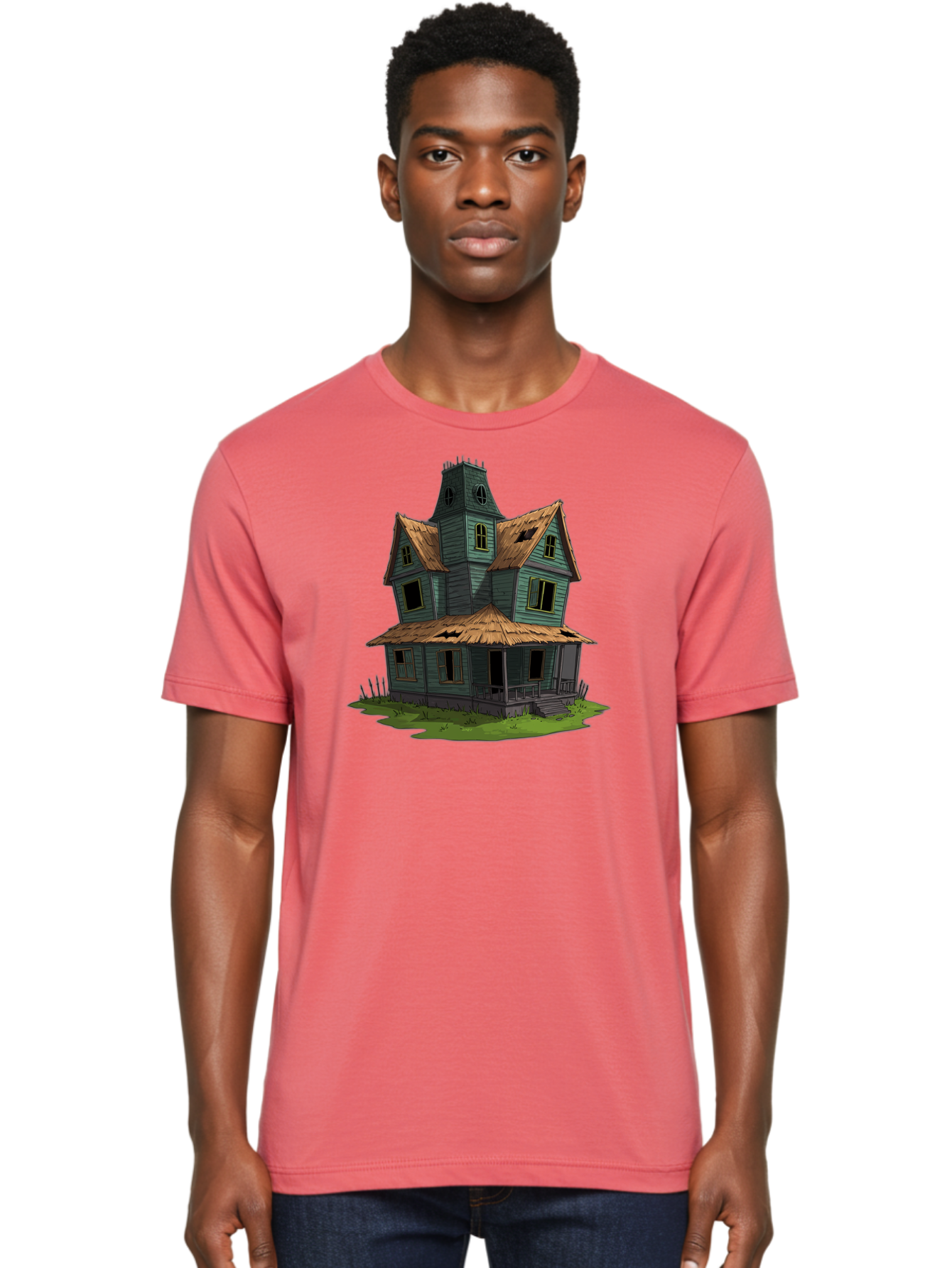 Abandoned-Victorian-House Men'S Graphic Tee, 100% Cotton, Comfortable Casual Summer Wear, Machine Washable, Vintage Camera, Old Camera, Antique Camera, Black Camera, Classic Photography, Photography Equipment, Nostalgic Device, Film Camera, Bag120 25