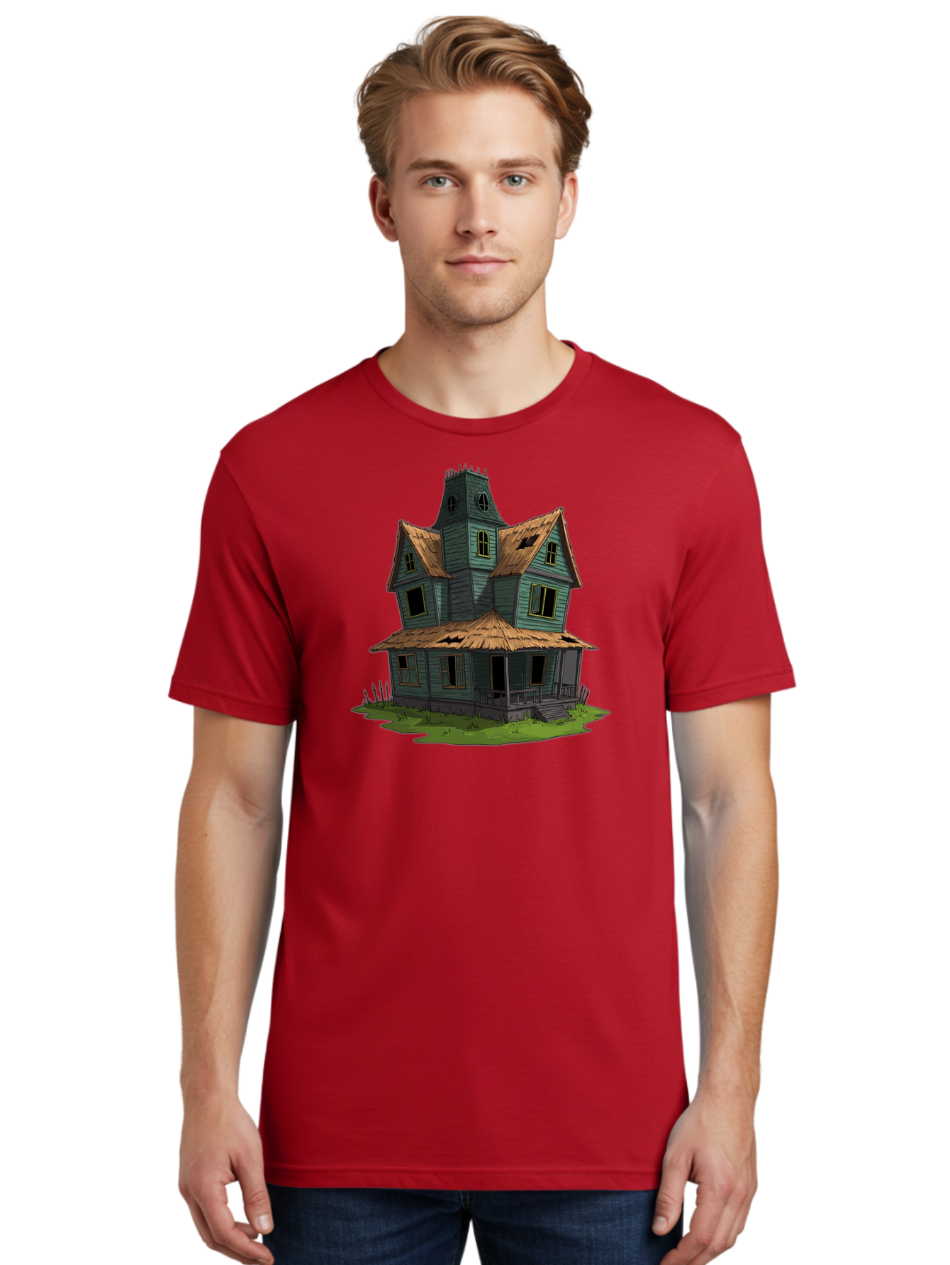 Abandoned-Victorian-House Men'S Graphic Tee, 100% Cotton, Comfortable Casual Summer Wear, Machine Washable, Vintage Camera, Old Camera, Antique Camera, Black Camera, Classic Photography, Photography Equipment, Nostalgic Device, Film Camera, Bag120 21