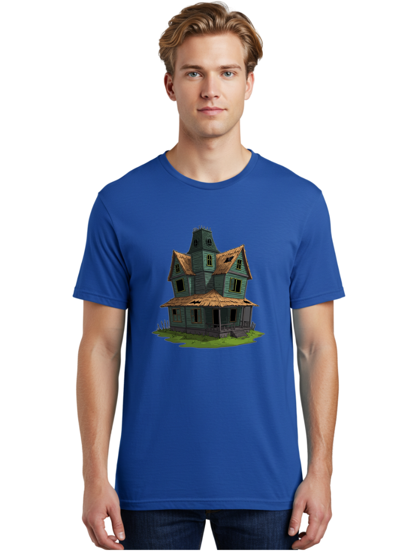 Abandoned-Victorian-House Men'S Graphic Tee, 100% Cotton, Comfortable Casual Summer Wear, Machine Washable, Vintage Camera, Old Camera, Antique Camera, Black Camera, Classic Photography, Photography Equipment, Nostalgic Device, Film Camera, Bag120 26