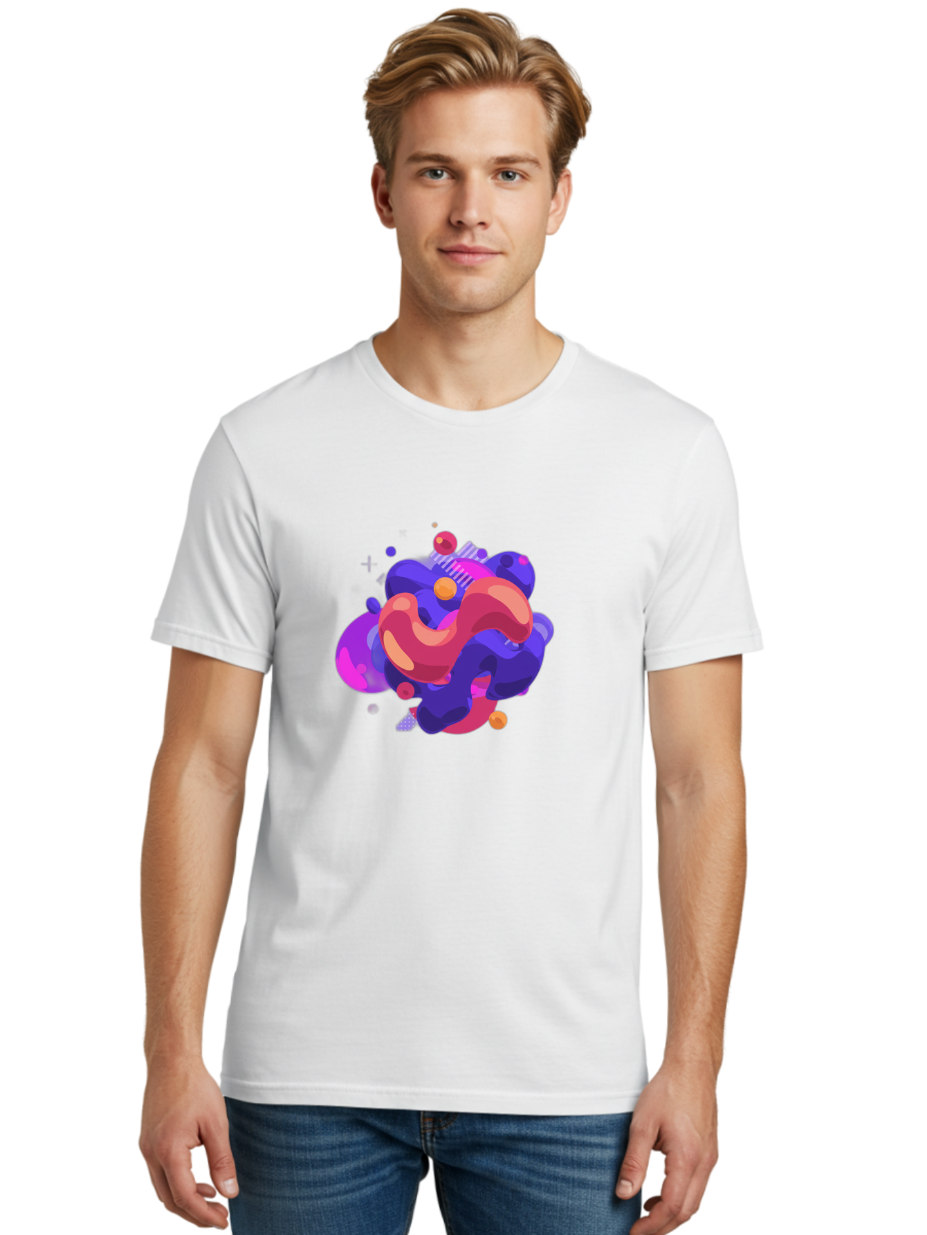 Abstract-Fluid-Shapes Men'S Graphic Tee, 100% Cotton, Comfortable Casual Summer Wear, Machine Washable, Vintage Camera, Old Camera, Antique Camera, Black Camera, Classic Photography, Photography Equipment, Nostalgic Device, Film Camera, Bag124 28