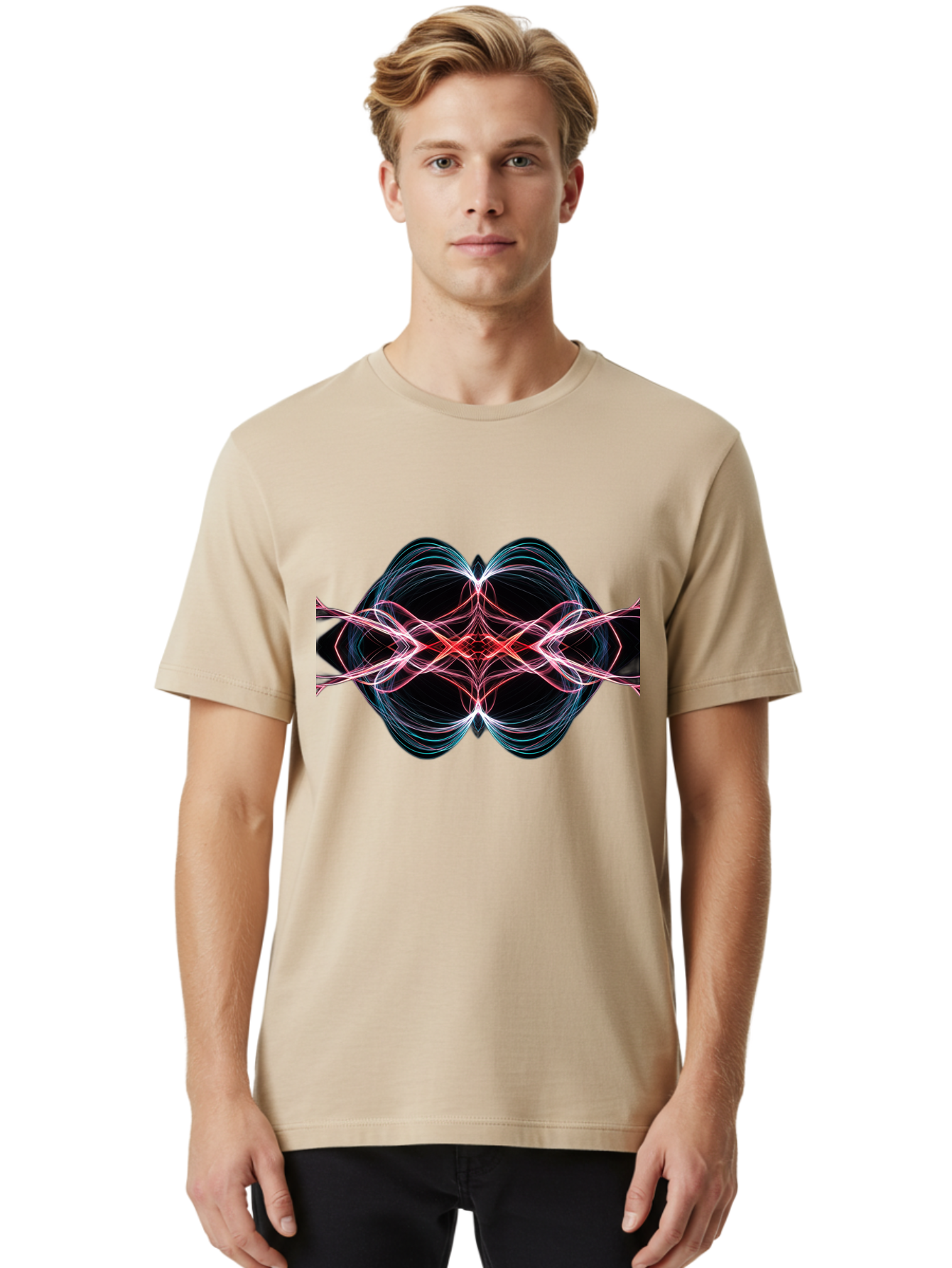 Abstract-Neon-Swirl Men'S Graphic Tee, 100% Cotton, Comfortable Casual Summer Wear, Machine Washable, Vintage Camera, Old Camera, Antique Camera, Black Camera, Classic Photography, Photography Equipment, Nostalgic Device, Film Camera, Bag125 29