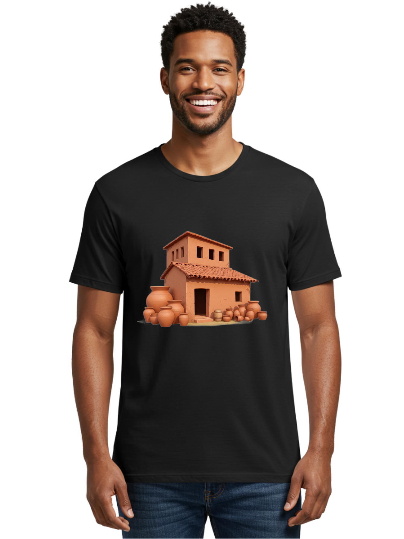 Adobe-House-1 Men'S Graphic Tee, 100% Cotton, Comfortable Casual Summer Wear, Machine Washable, Vintage Camera, Old Camera, Antique Camera, Black Camera, Classic Photography, Photography Equipment, Nostalgic Device, Film Camera, Camera Art Bag127 30