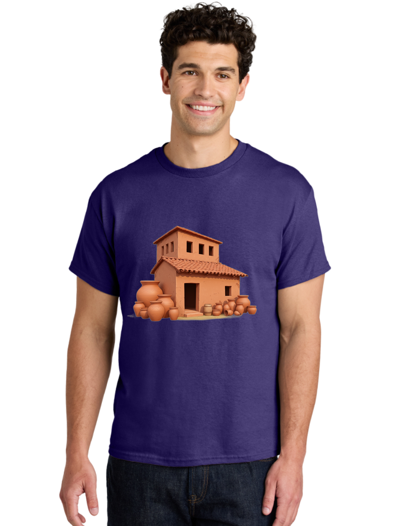 Adobe-House-1 Men'S Graphic Tee, 100% Cotton, Comfortable Casual Summer Wear, Machine Washable, Vintage Camera, Old Camera, Antique Camera, Black Camera, Classic Photography, Photography Equipment, Nostalgic Device, Film Camera, Camera Art Bag127 24