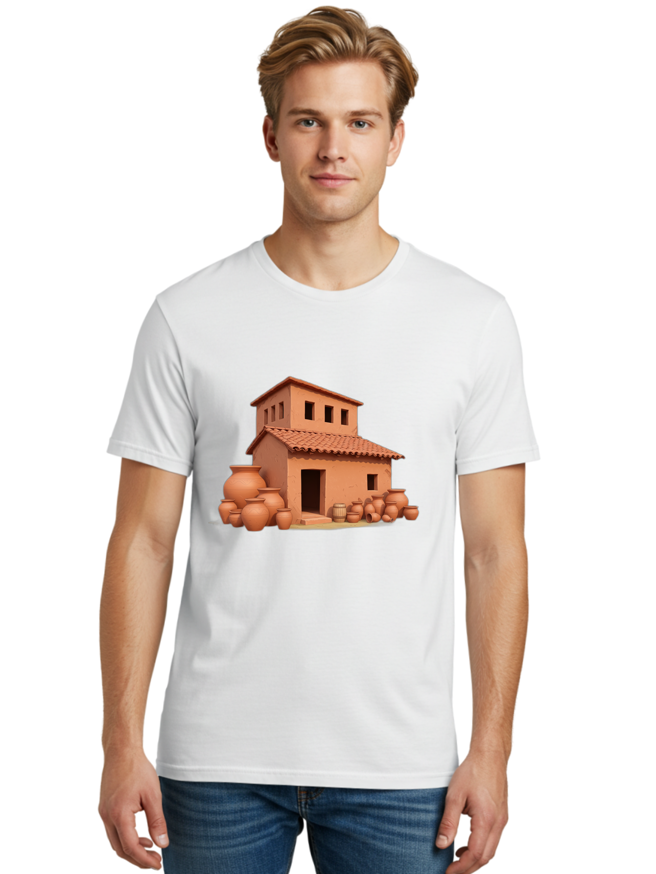 Adobe-House-1 Men'S Graphic Tee, 100% Cotton, Comfortable Casual Summer Wear, Machine Washable, Vintage Camera, Old Camera, Antique Camera, Black Camera, Classic Photography, Photography Equipment, Nostalgic Device, Film Camera, Camera Art Bag127 19
