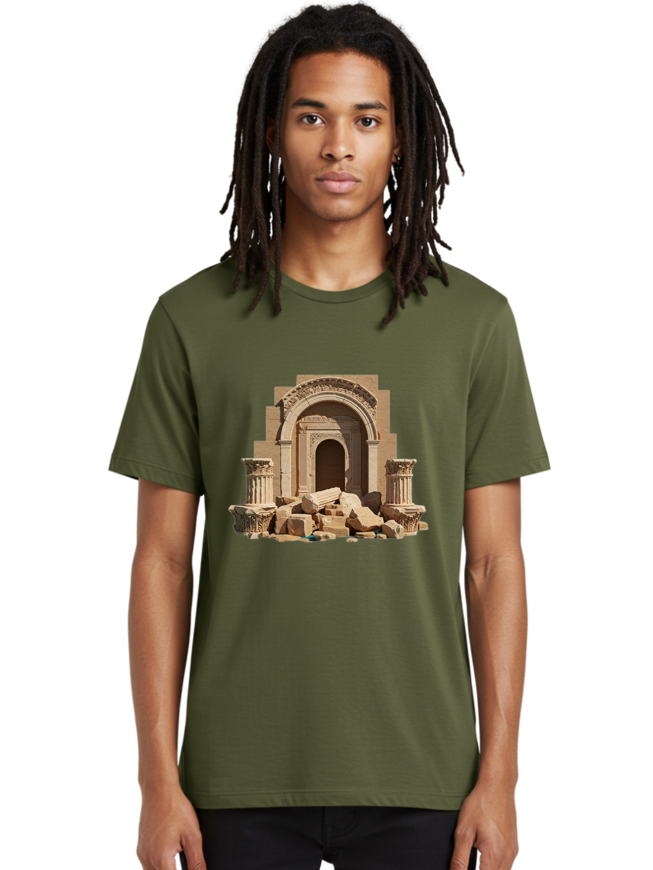 Ancient-Archway-Ruins Men'S Graphic Tee, 100% Cotton, Comfortable Casual Summer Wear, Machine Washable, Vintage Camera, Old Camera, Antique Camera, Black Camera, Classic Photography, Photography Equipment, Nostalgic Device, Film Camera, Bag133 29