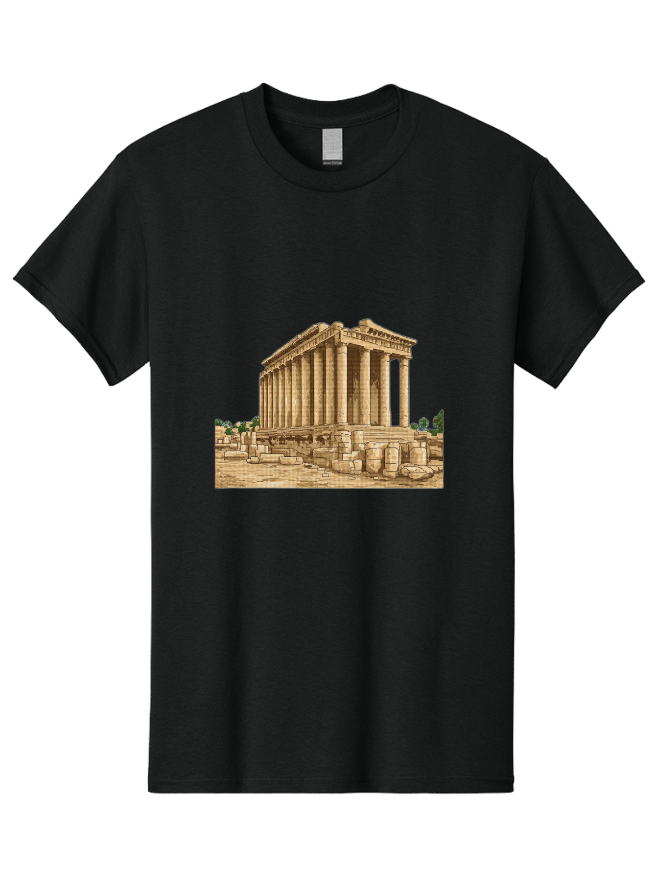 Ancient-Greek-Temple Men'S Graphic Tee, 100% Cotton, Comfortable Casual Summer Wear, Machine Washable, Vintage Camera, Old Camera, Antique Camera, Black Camera, Classic Photography, Photography Equipment, Nostalgic Device, Film Camera, Bag134 10