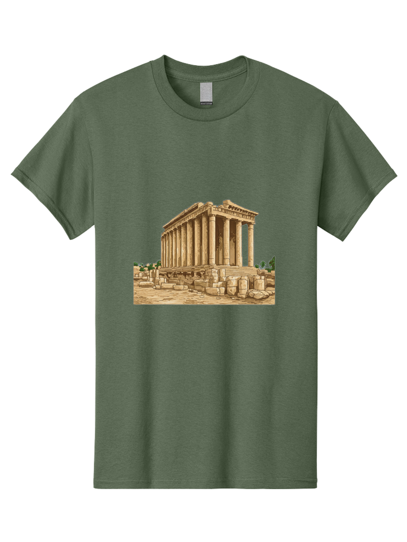 Ancient-Greek-Temple Men'S Graphic Tee, 100% Cotton, Comfortable Casual Summer Wear, Machine Washable, Vintage Camera, Old Camera, Antique Camera, Black Camera, Classic Photography, Photography Equipment, Nostalgic Device, Film Camera, Bag134 6