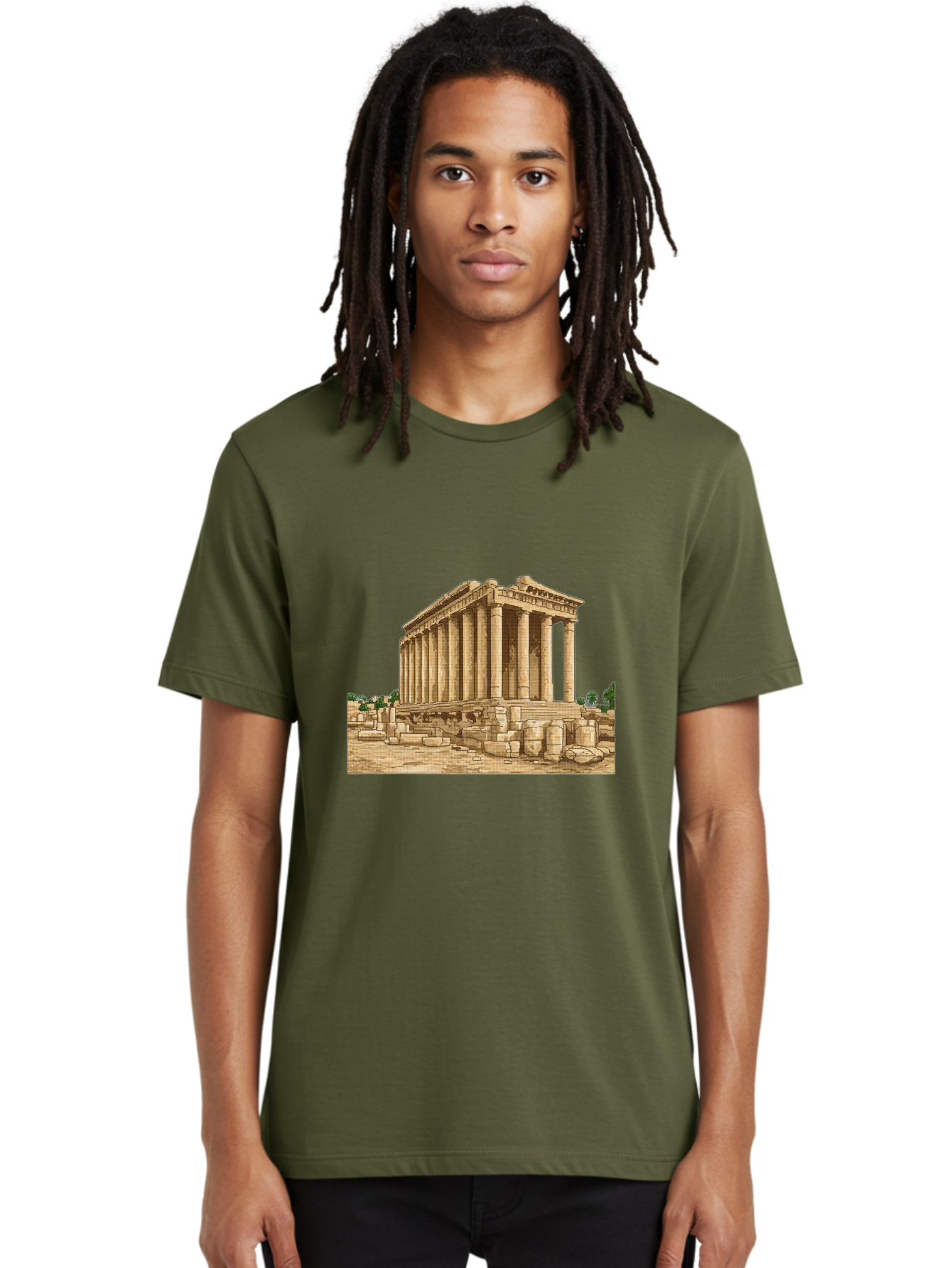 Ancient-Greek-Temple Men'S Graphic Tee, 100% Cotton, Comfortable Casual Summer Wear, Machine Washable, Vintage Camera, Old Camera, Antique Camera, Black Camera, Classic Photography, Photography Equipment, Nostalgic Device, Film Camera, Bag134 21