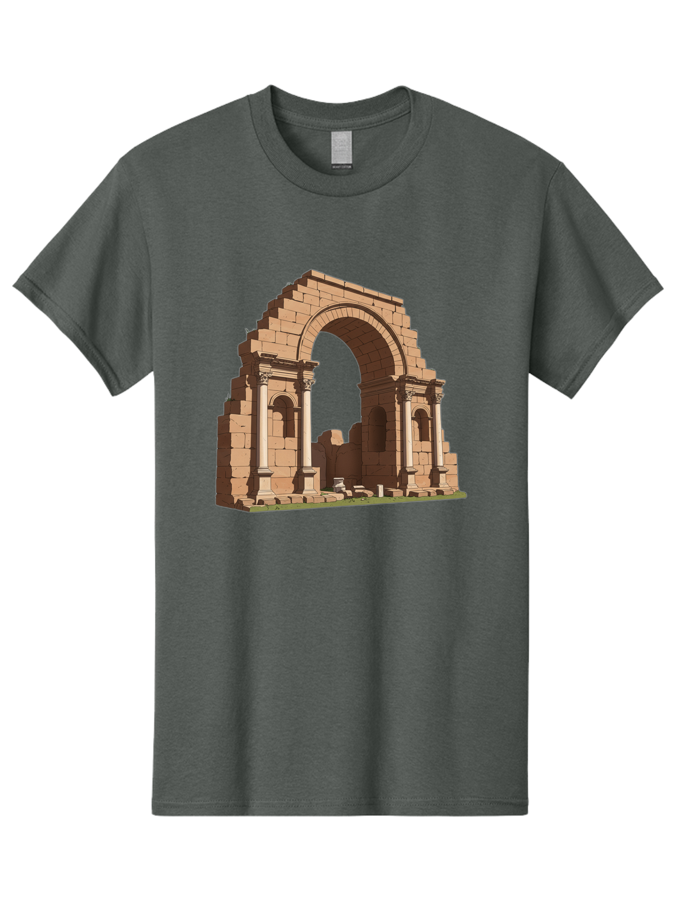 Archway-Ruins Men'S Graphic Tee, 100% Cotton, Comfortable Casual Summer Wear, Machine Washable, Vintage Camera, Old Camera, Antique Camera, Black Camera, Classic Photography, Photography Equipment, Nostalgic Device, Film Camera, Camera Art Bag146 12