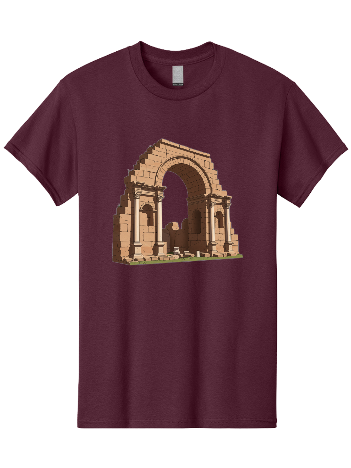 Archway-Ruins Men'S Graphic Tee, 100% Cotton, Comfortable Casual Summer Wear, Machine Washable, Vintage Camera, Old Camera, Antique Camera, Black Camera, Classic Photography, Photography Equipment, Nostalgic Device, Film Camera, Camera Art Bag146 4