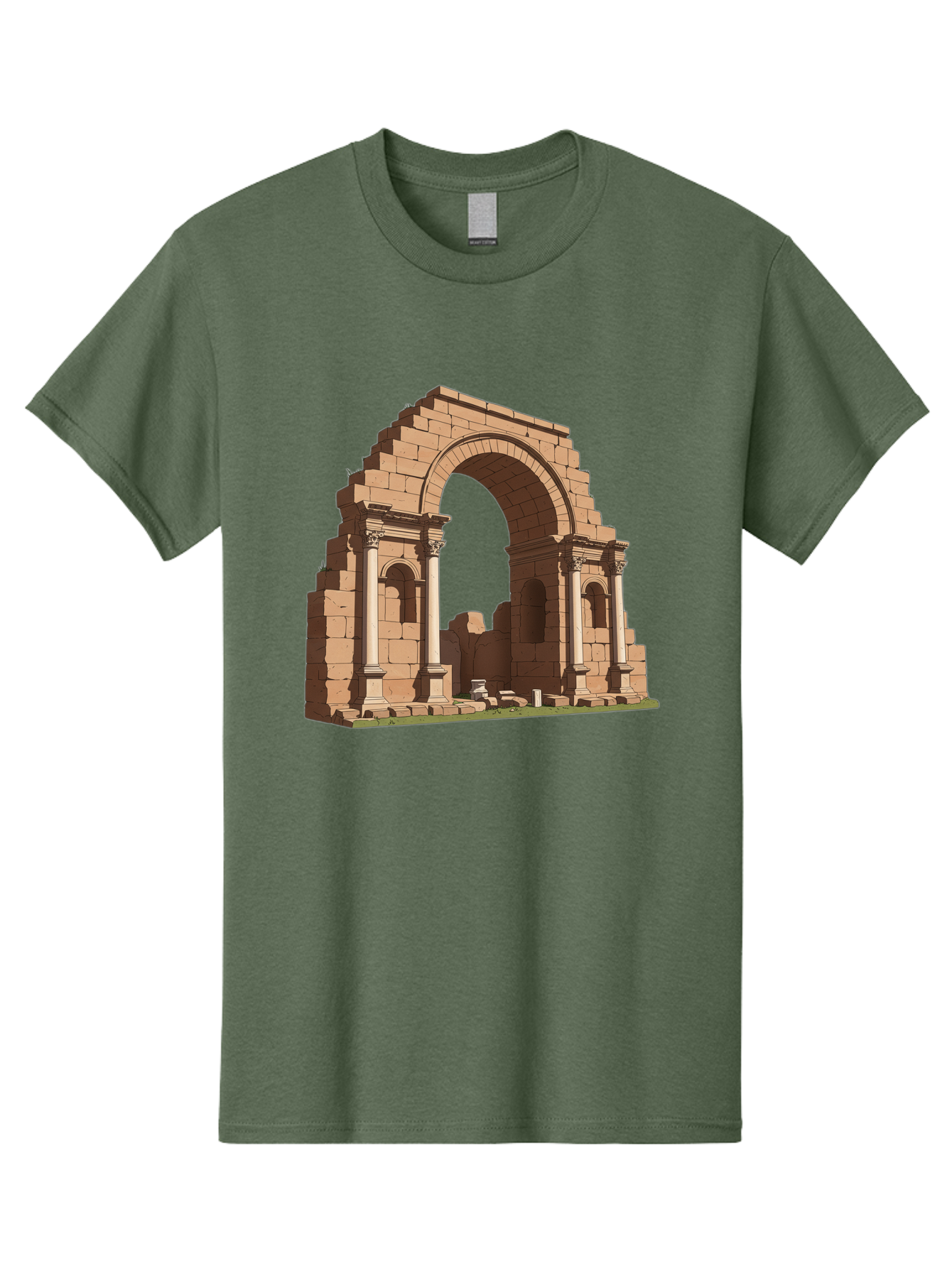 Archway-Ruins Men'S Graphic Tee, 100% Cotton, Comfortable Casual Summer Wear, Machine Washable, Vintage Camera, Old Camera, Antique Camera, Black Camera, Classic Photography, Photography Equipment, Nostalgic Device, Film Camera, Camera Art Bag146 6