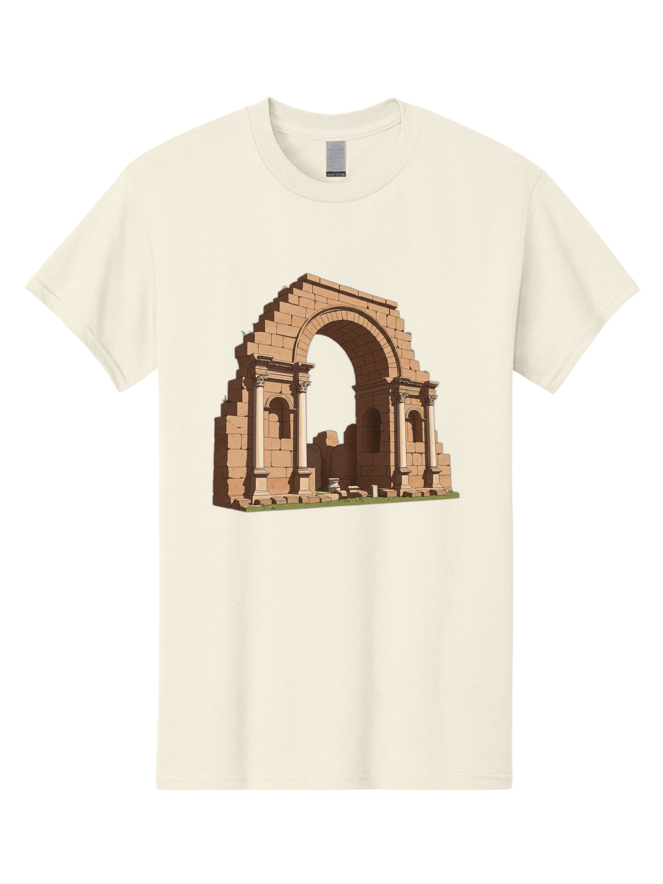 Archway-Ruins Men'S Graphic Tee, 100% Cotton, Comfortable Casual Summer Wear, Machine Washable, Vintage Camera, Old Camera, Antique Camera, Black Camera, Classic Photography, Photography Equipment, Nostalgic Device, Film Camera, Camera Art Bag146 3