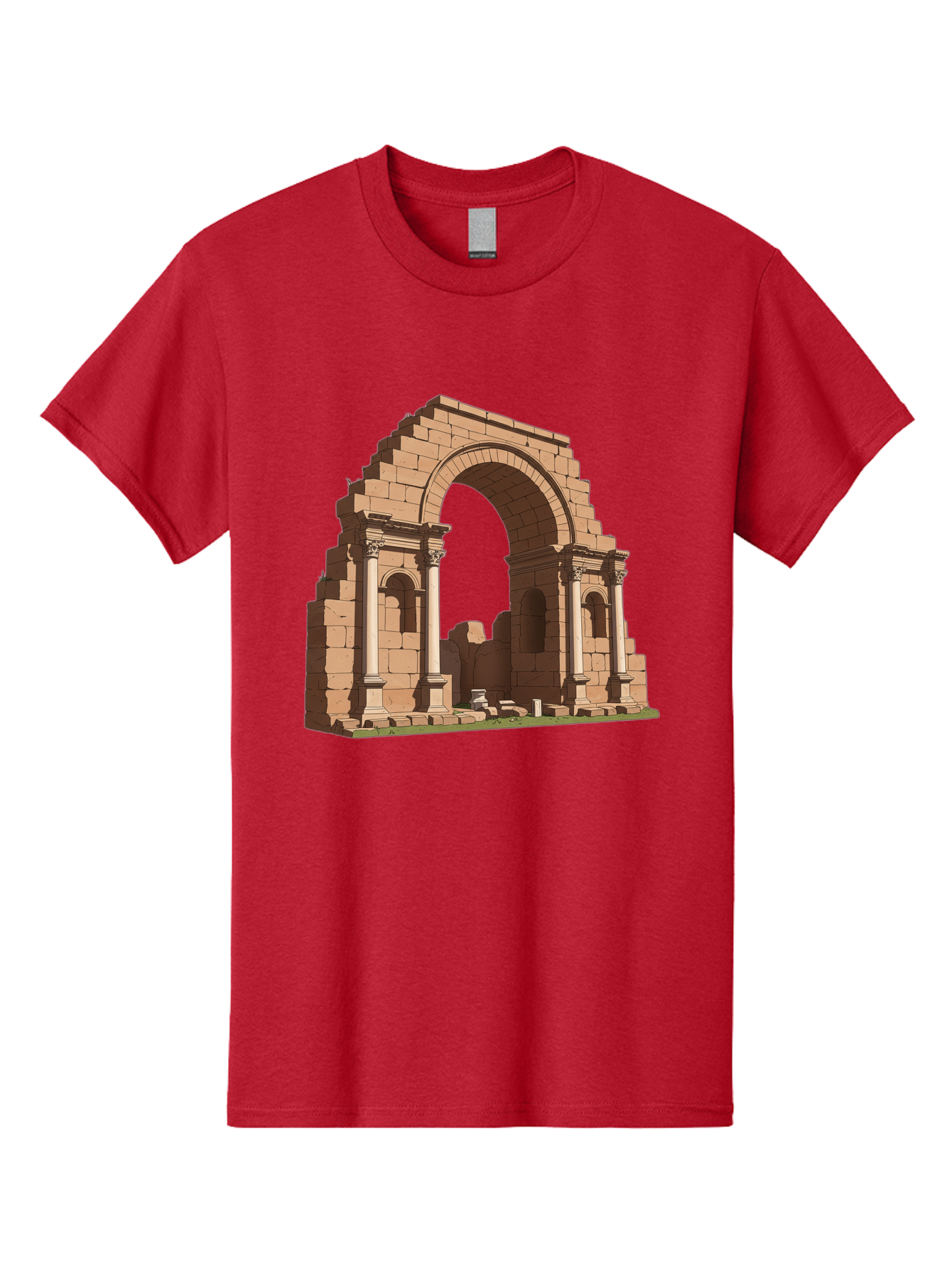 Archway-Ruins Men'S Graphic Tee, 100% Cotton, Comfortable Casual Summer Wear, Machine Washable, Vintage Camera, Old Camera, Antique Camera, Black Camera, Classic Photography, Photography Equipment, Nostalgic Device, Film Camera, Camera Art Bag146 14