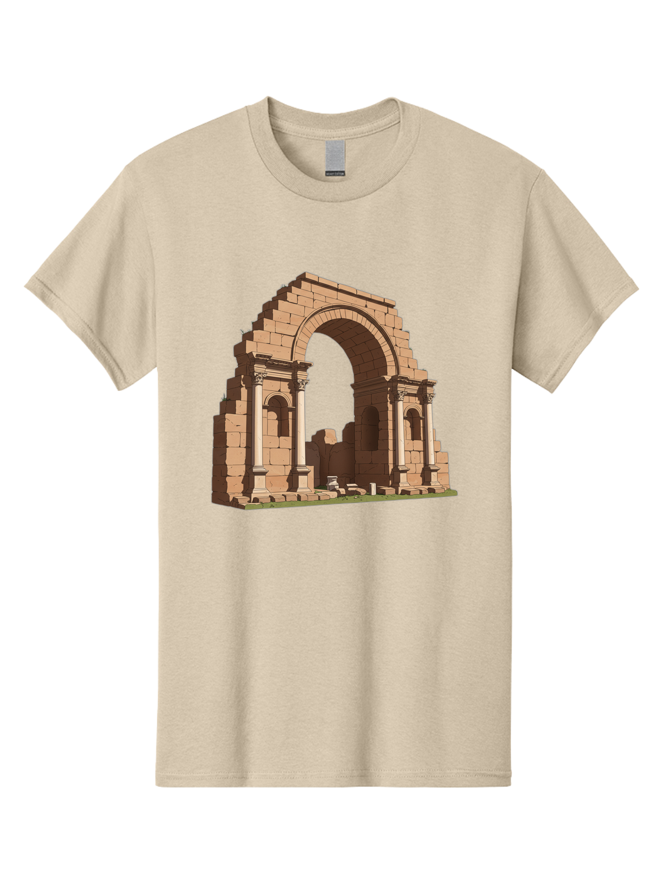 Archway-Ruins Men'S Graphic Tee, 100% Cotton, Comfortable Casual Summer Wear, Machine Washable, Vintage Camera, Old Camera, Antique Camera, Black Camera, Classic Photography, Photography Equipment, Nostalgic Device, Film Camera, Camera Art Bag146 15