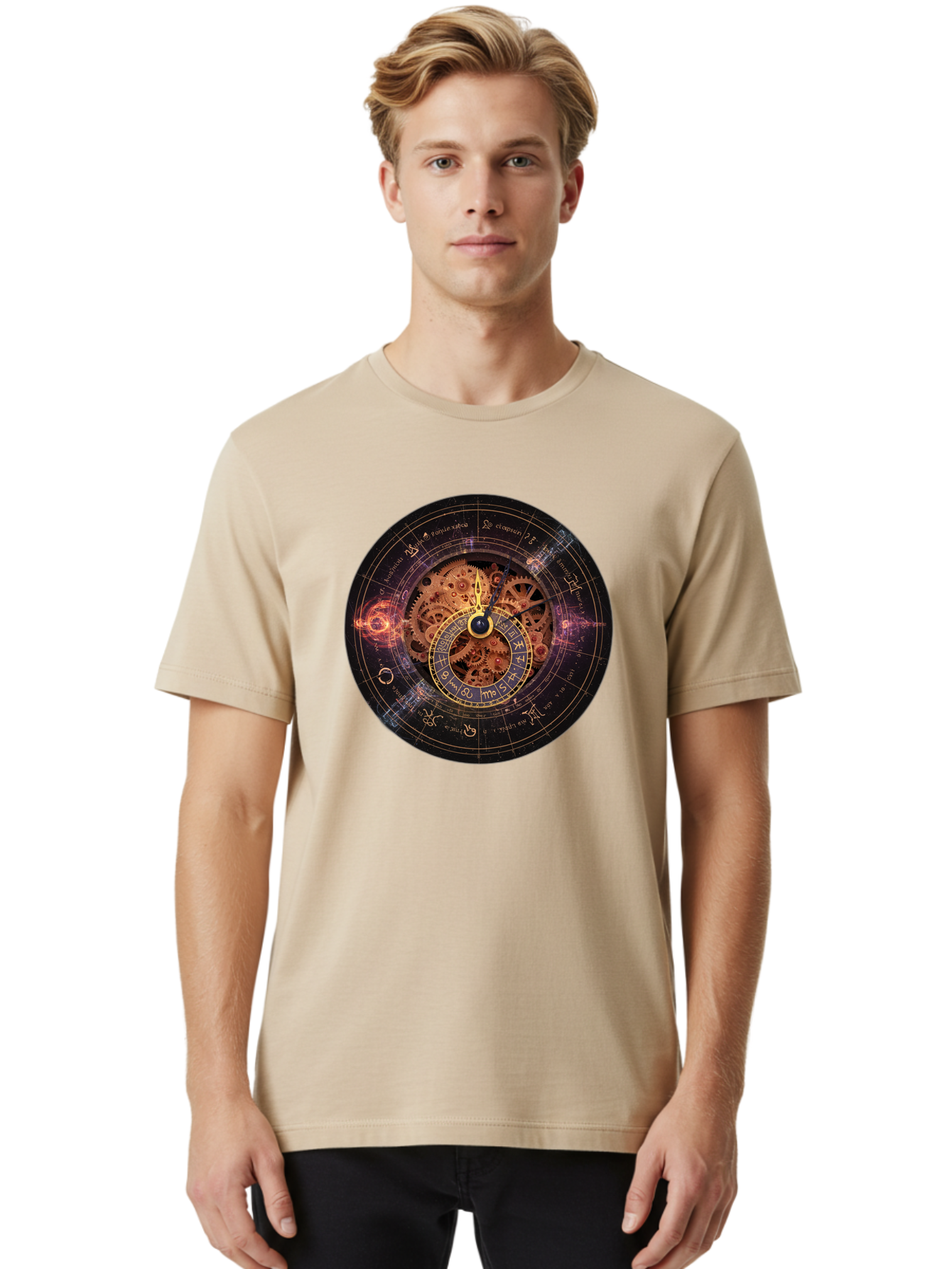 Astrological-Clock Men'S Graphic Tee, 100% Cotton, Comfortable Casual Summer Wear, Machine Washable, Vintage Camera, Old Camera, Antique Camera, Black Camera, Classic Photography, Photography Equipment, Nostalgic Device, Film Camera, Bag151 29