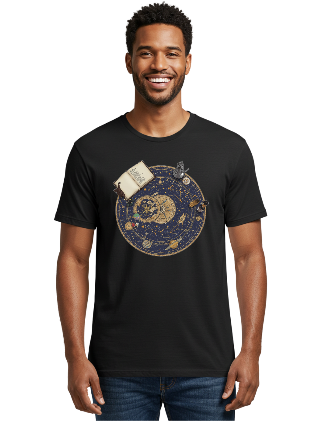 Astronomy-Wheel Men'S Graphic Tee, 100% Cotton, Comfortable Casual Summer Wear, Machine Washable, Vintage Camera, Old Camera, Antique Camera, Black Camera, Classic Photography, Photography Equipment, Nostalgic Device, Film Camera, Camera Art Bag153 22