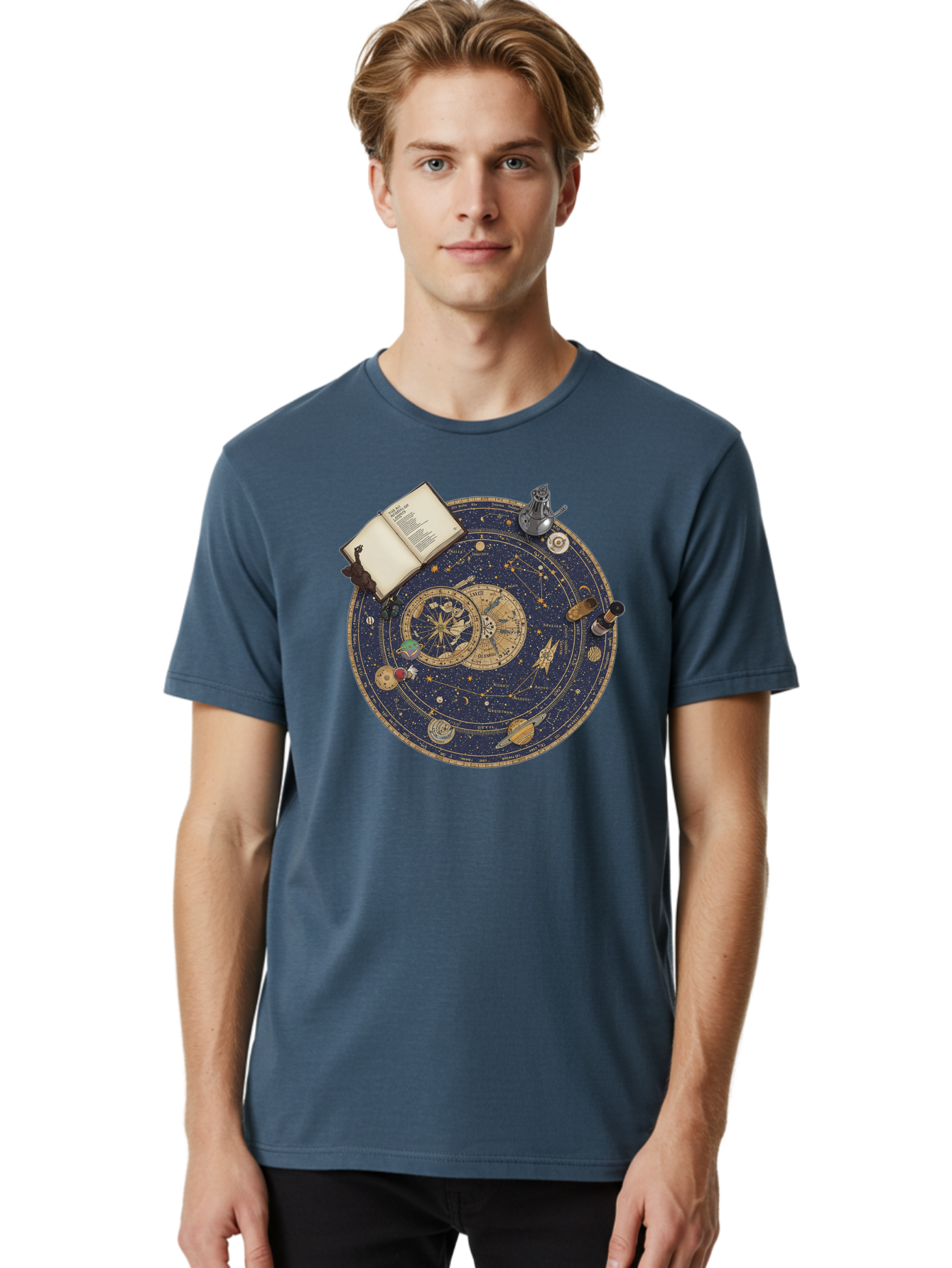 Astronomy-Wheel Men'S Graphic Tee, 100% Cotton, Comfortable Casual Summer Wear, Machine Washable, Vintage Camera, Old Camera, Antique Camera, Black Camera, Classic Photography, Photography Equipment, Nostalgic Device, Film Camera, Camera Art Bag153 28