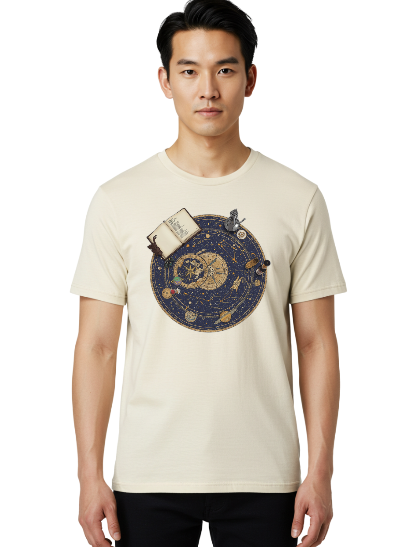 Astronomy-Wheel Men'S Graphic Tee, 100% Cotton, Comfortable Casual Summer Wear, Machine Washable, Vintage Camera, Old Camera, Antique Camera, Black Camera, Classic Photography, Photography Equipment, Nostalgic Device, Film Camera, Camera Art Bag153 27