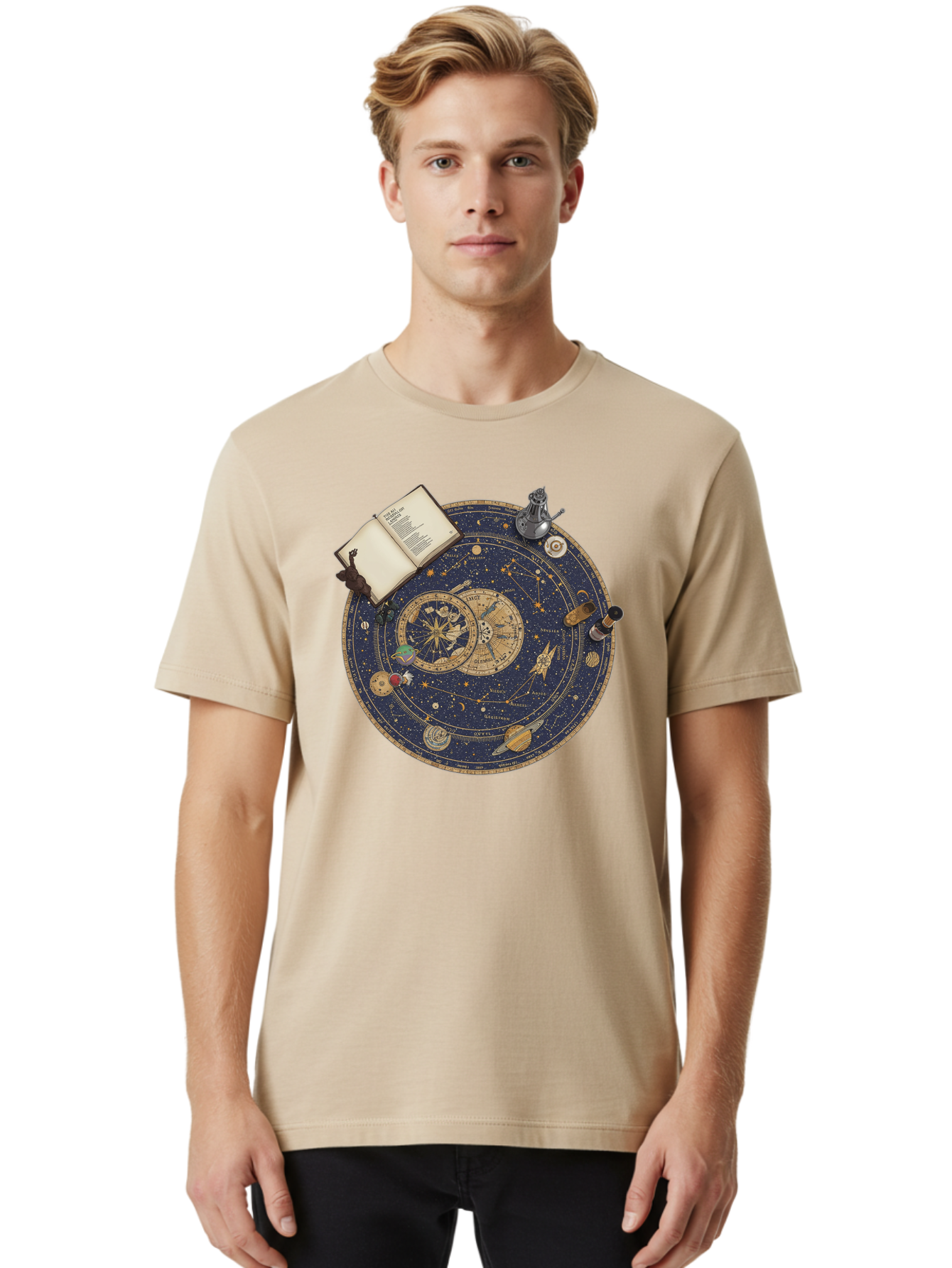 Astronomy-Wheel Men'S Graphic Tee, 100% Cotton, Comfortable Casual Summer Wear, Machine Washable, Vintage Camera, Old Camera, Antique Camera, Black Camera, Classic Photography, Photography Equipment, Nostalgic Device, Film Camera, Camera Art Bag153 21