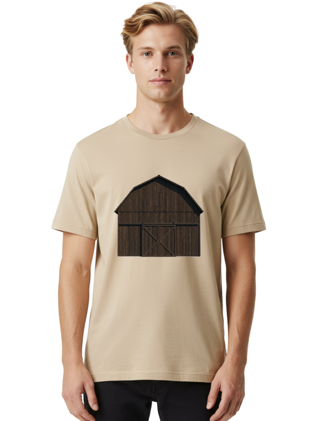 Barn-Door Men'S Graphic Tee, 100% Cotton, Comfortable Casual Summer Wear, Machine Washable, Vintage Camera, Old Camera, Antique Camera, Black Camera, Classic Photography, Photography Equipment, Nostalgic Device, Film Camera, Camera Art Bag161 30