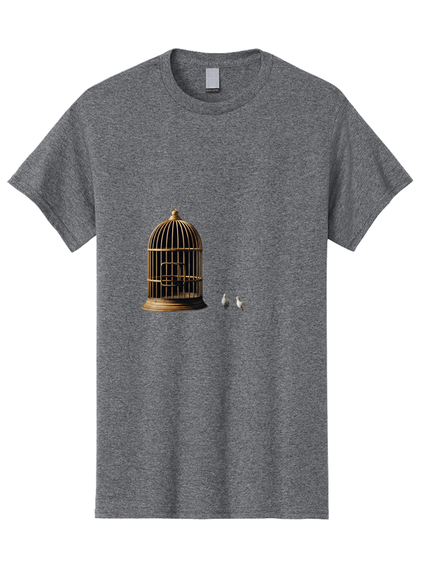 Bird-Cage-And-Birds Men'S Graphic Tee, 100% Cotton, Comfortable Casual Summer Wear, Machine Washable, Vintage Camera, Old Camera, Antique Camera, Black Camera, Classic Photography, Photography Equipment, Nostalgic Device, Film Camera, Bag172 5