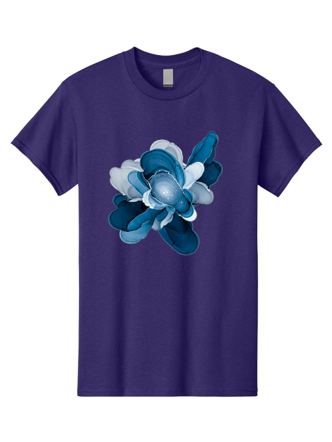 Blue-Digital-Flower Men'S Graphic Tee, 100% Cotton, Comfortable Casual Summer Wear, Machine Washable, Vintage Camera, Old Camera, Antique Camera, Black Camera, Classic Photography, Photography Equipment, Nostalgic Device, Film Camera, Bag191 14
