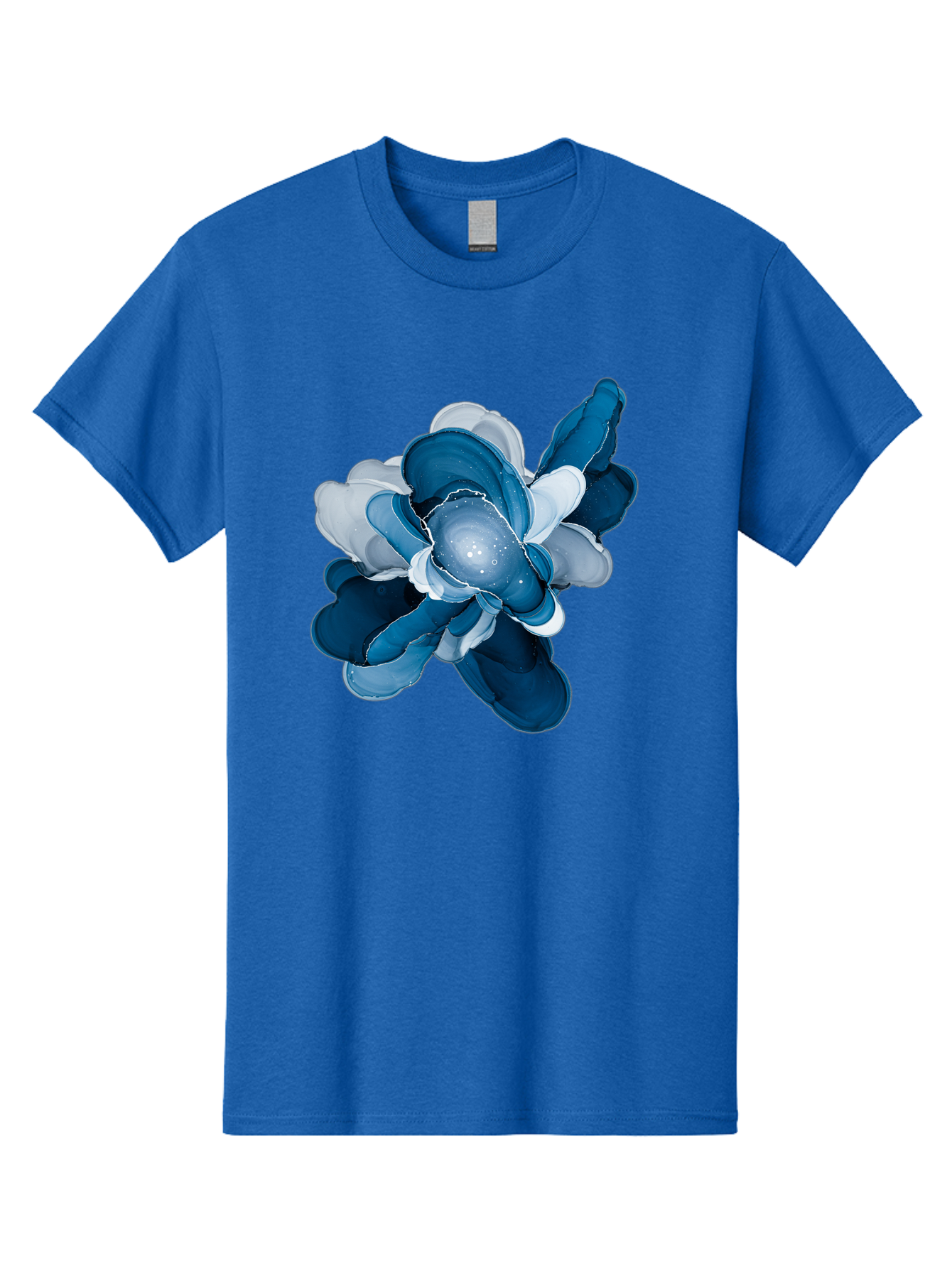 Blue-Digital-Flower Men'S Graphic Tee, 100% Cotton, Comfortable Casual Summer Wear, Machine Washable, Vintage Camera, Old Camera, Antique Camera, Black Camera, Classic Photography, Photography Equipment, Nostalgic Device, Film Camera, Bag191 12
