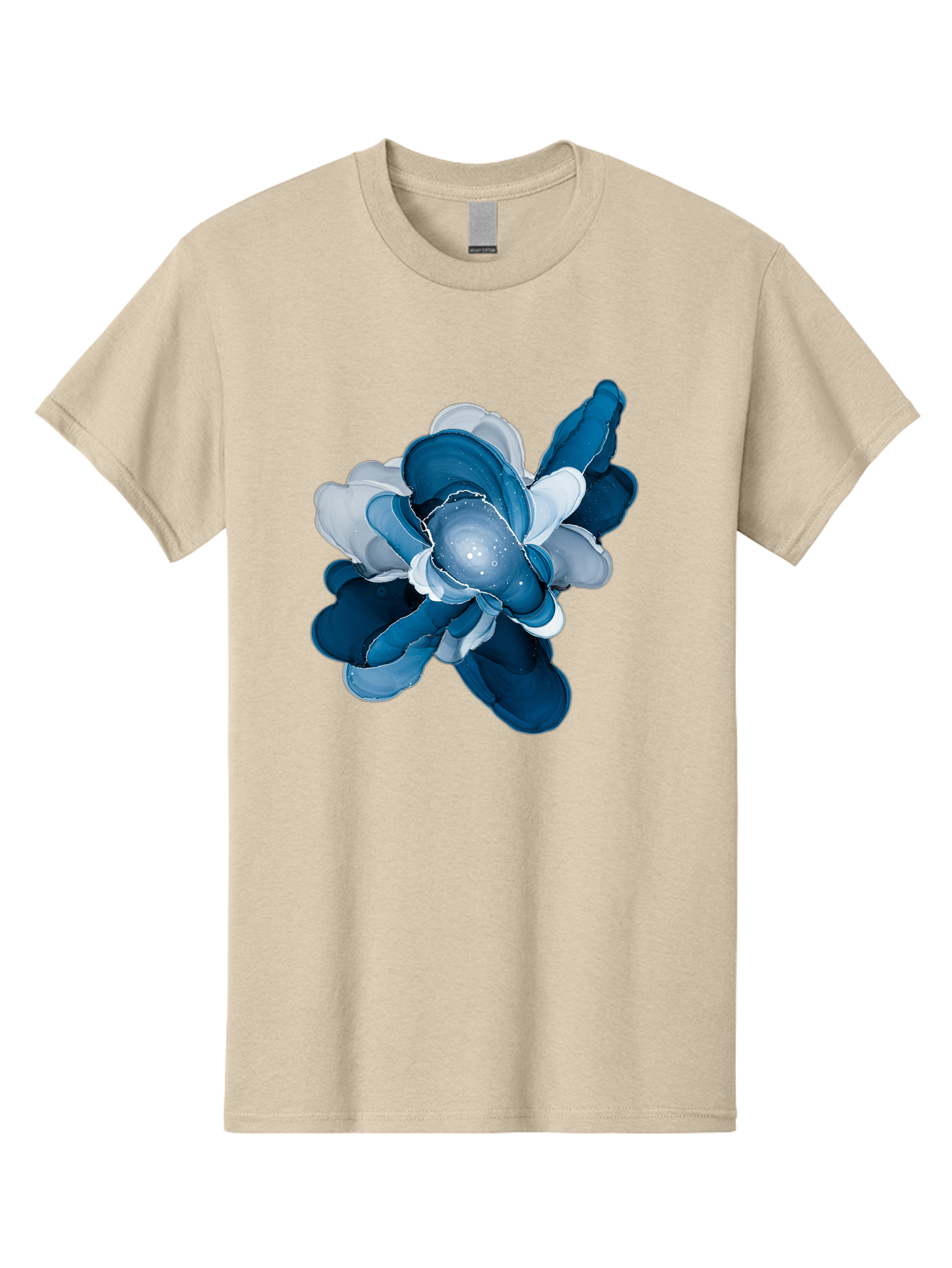 Blue-Digital-Flower Men'S Graphic Tee, 100% Cotton, Comfortable Casual Summer Wear, Machine Washable, Vintage Camera, Old Camera, Antique Camera, Black Camera, Classic Photography, Photography Equipment, Nostalgic Device, Film Camera, Bag191 11