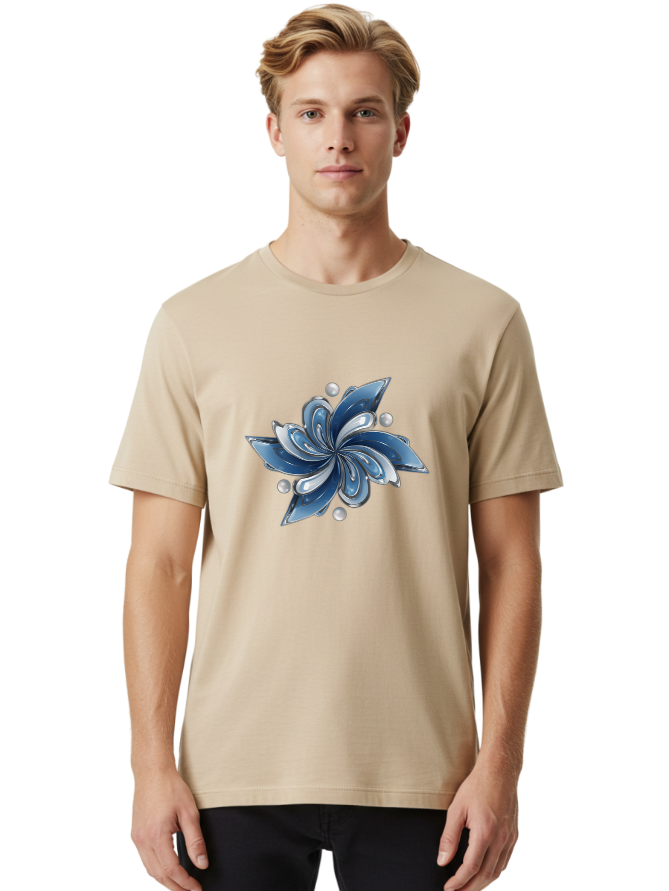 Blue-Flower Men'S Graphic Tee, 100% Cotton, Comfortable Casual Summer Wear, Machine Washable, Vintage Camera, Old Camera, Antique Camera, Black Camera, Classic Photography, Photography Equipment, Nostalgic Device, Film Camera, Camera Art Bag193 27