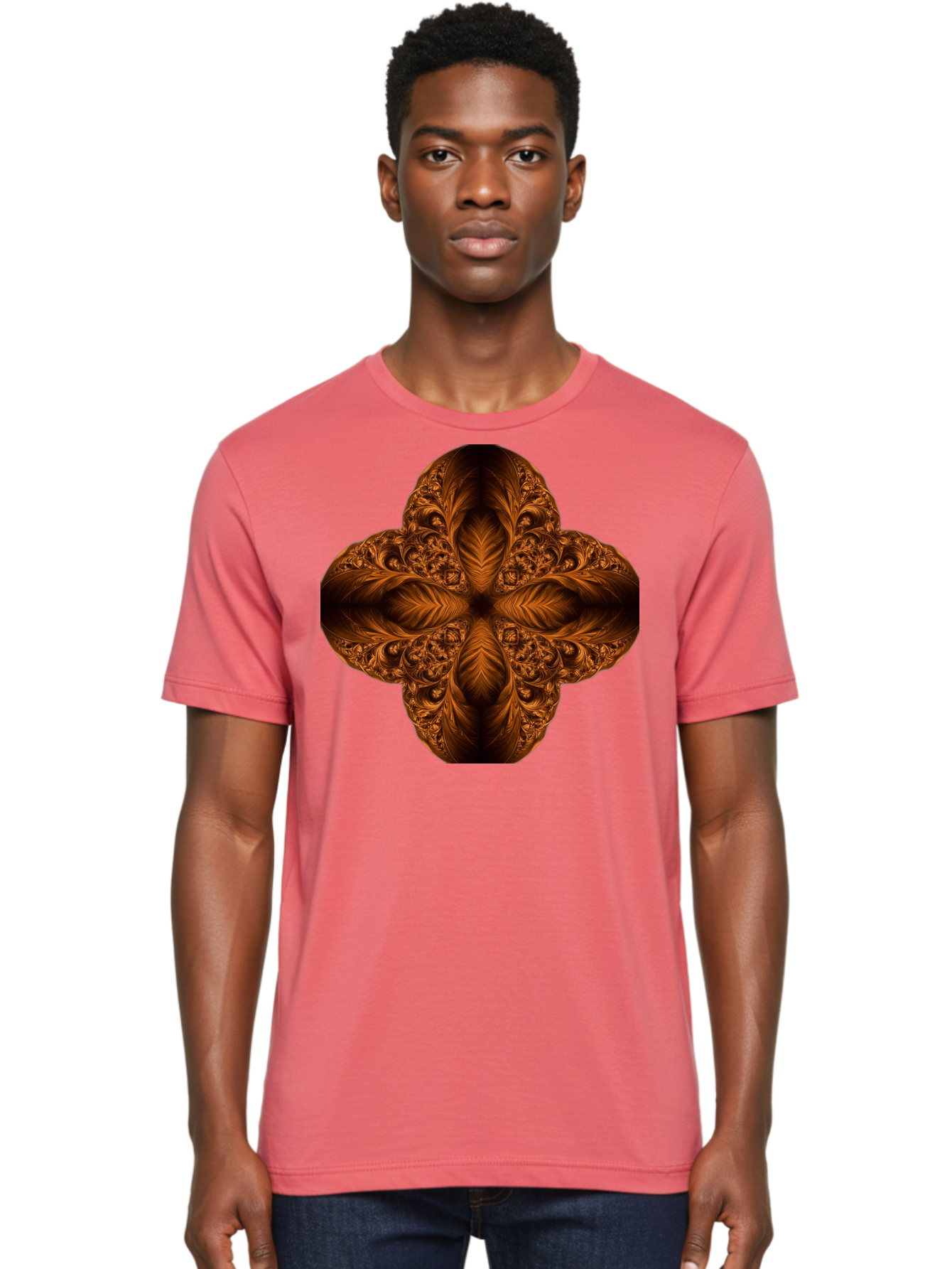 Brown-Fractal-Design Men'S Graphic Tee, 100% Cotton, Comfortable Casual Summer Wear, Machine Washable, Vintage Camera, Old Camera, Antique Camera, Black Camera, Classic Photography, Photography Equipment, Nostalgic Device, Film Camera, Bag216 29
