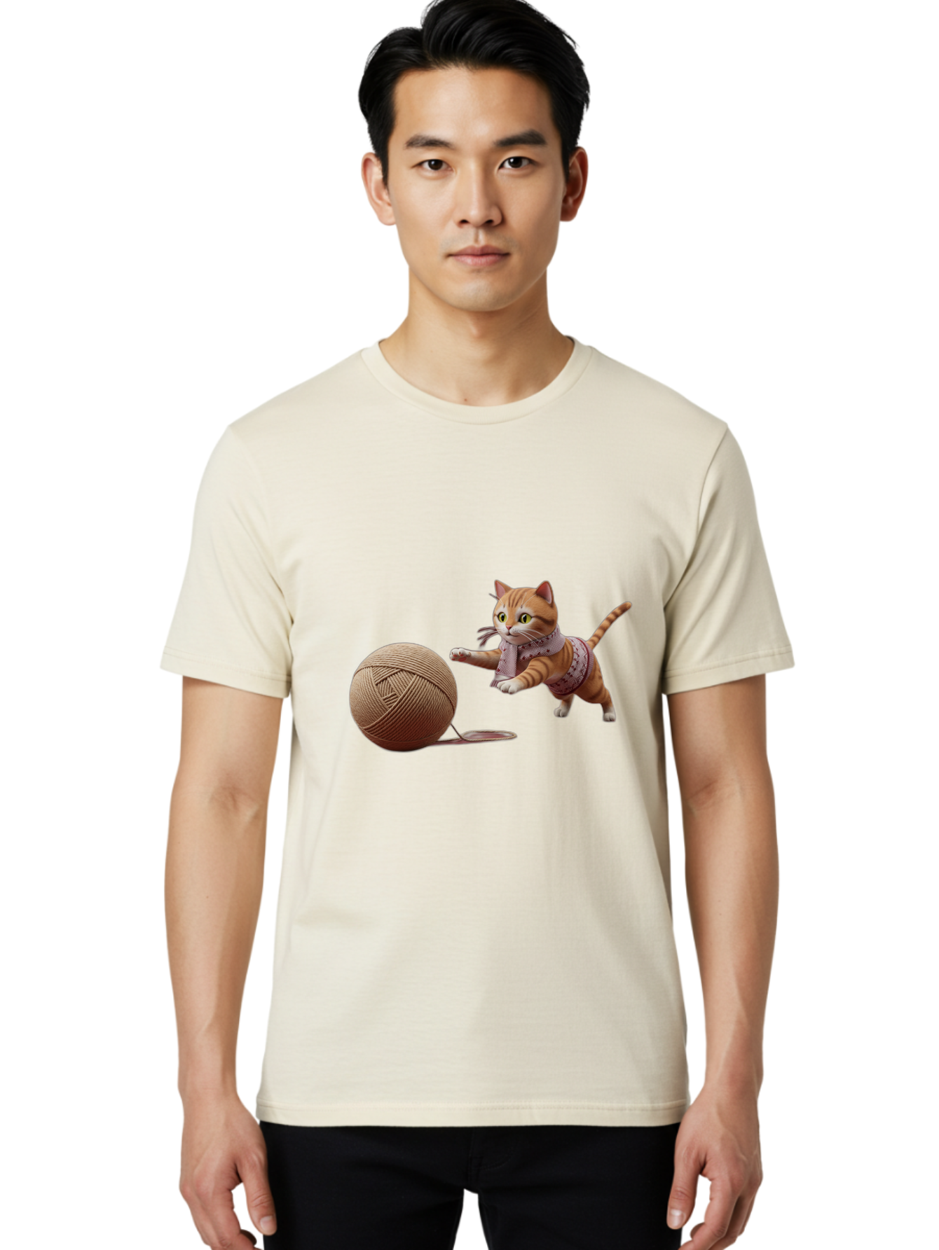 Cat-Playing-With-Yarn-Ball Men'S Graphic Tee, 100% Cotton, Comfortable Casual Summer Wear, Machine Washable, Vintage Camera, Old Camera, Antique Camera, Black Camera, Classic Photography, Photography Equipment, Nostalgic Device, Film Camera, Bag264 30