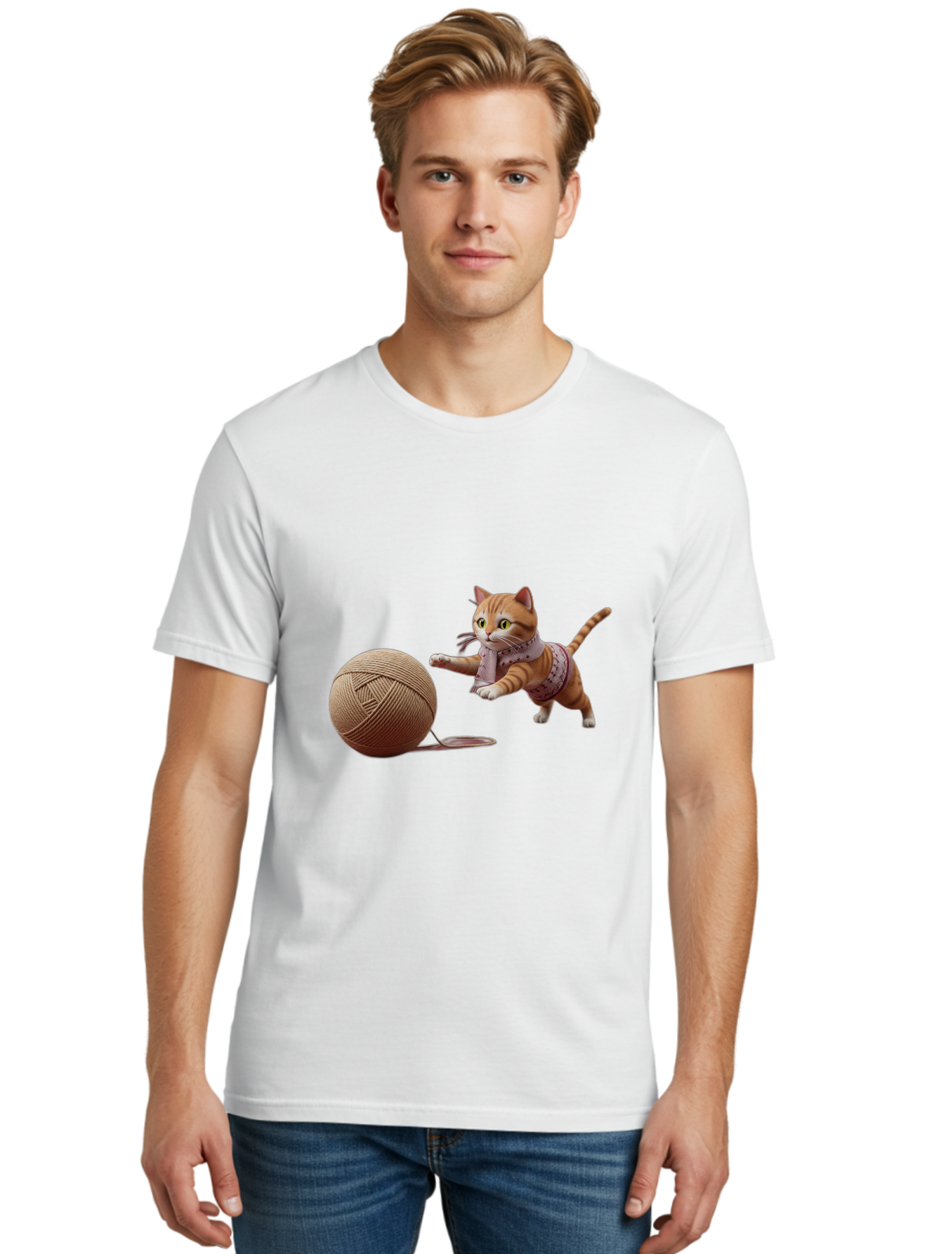 Cat-Playing-With-Yarn-Ball Men'S Graphic Tee, 100% Cotton, Comfortable Casual Summer Wear, Machine Washable, Vintage Camera, Old Camera, Antique Camera, Black Camera, Classic Photography, Photography Equipment, Nostalgic Device, Film Camera, Bag264 21