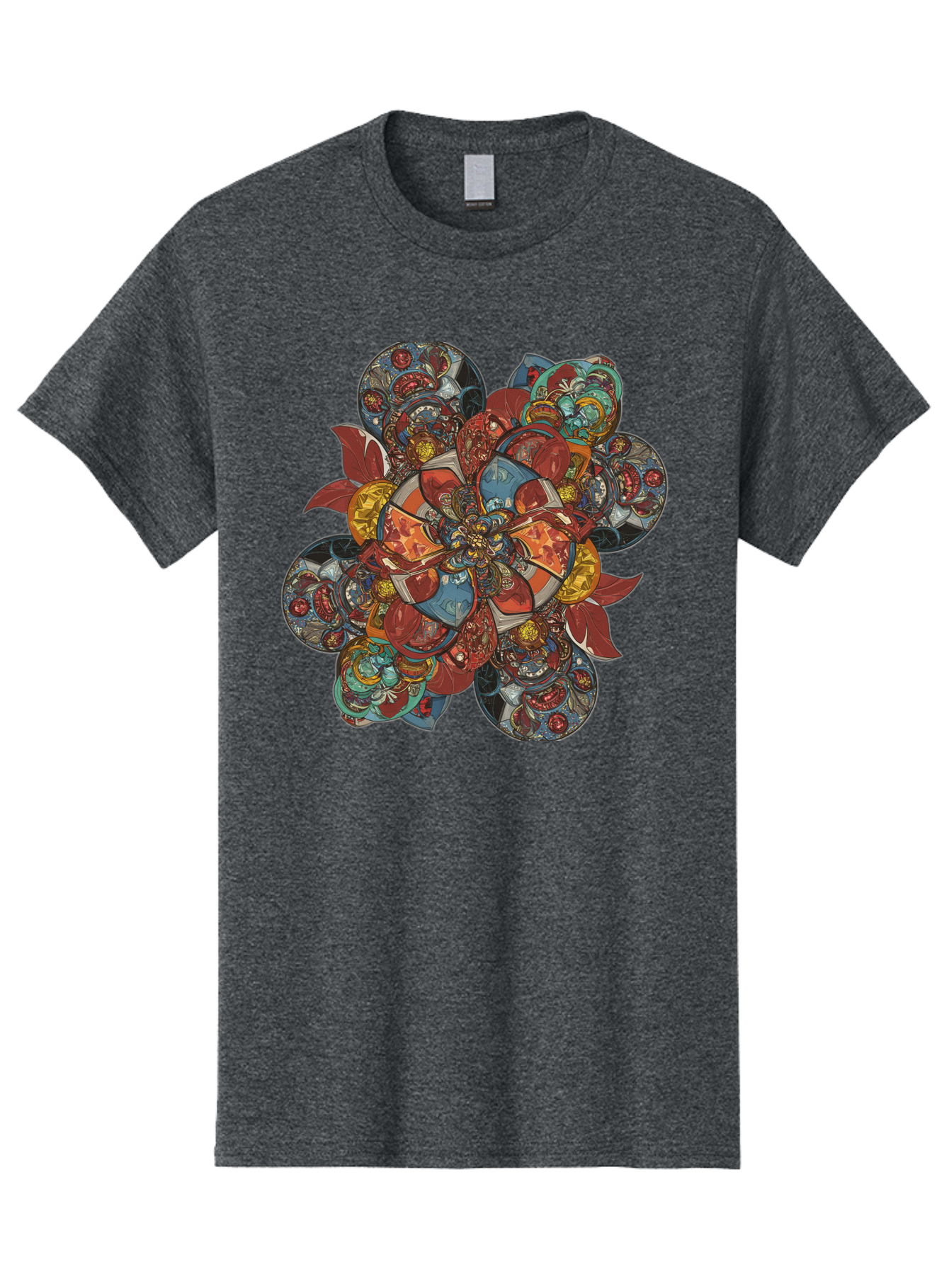 Flower-Mandala Men'S Graphic Tee, 100% Cotton, Comfortable Casual Summer Wear, Machine Washable, Vintage Camera, Old Camera, Antique Camera, Black Camera, Classic Photography, Photography Equipment, Nostalgic Device, Film Camera, Camera Art Bag472 15