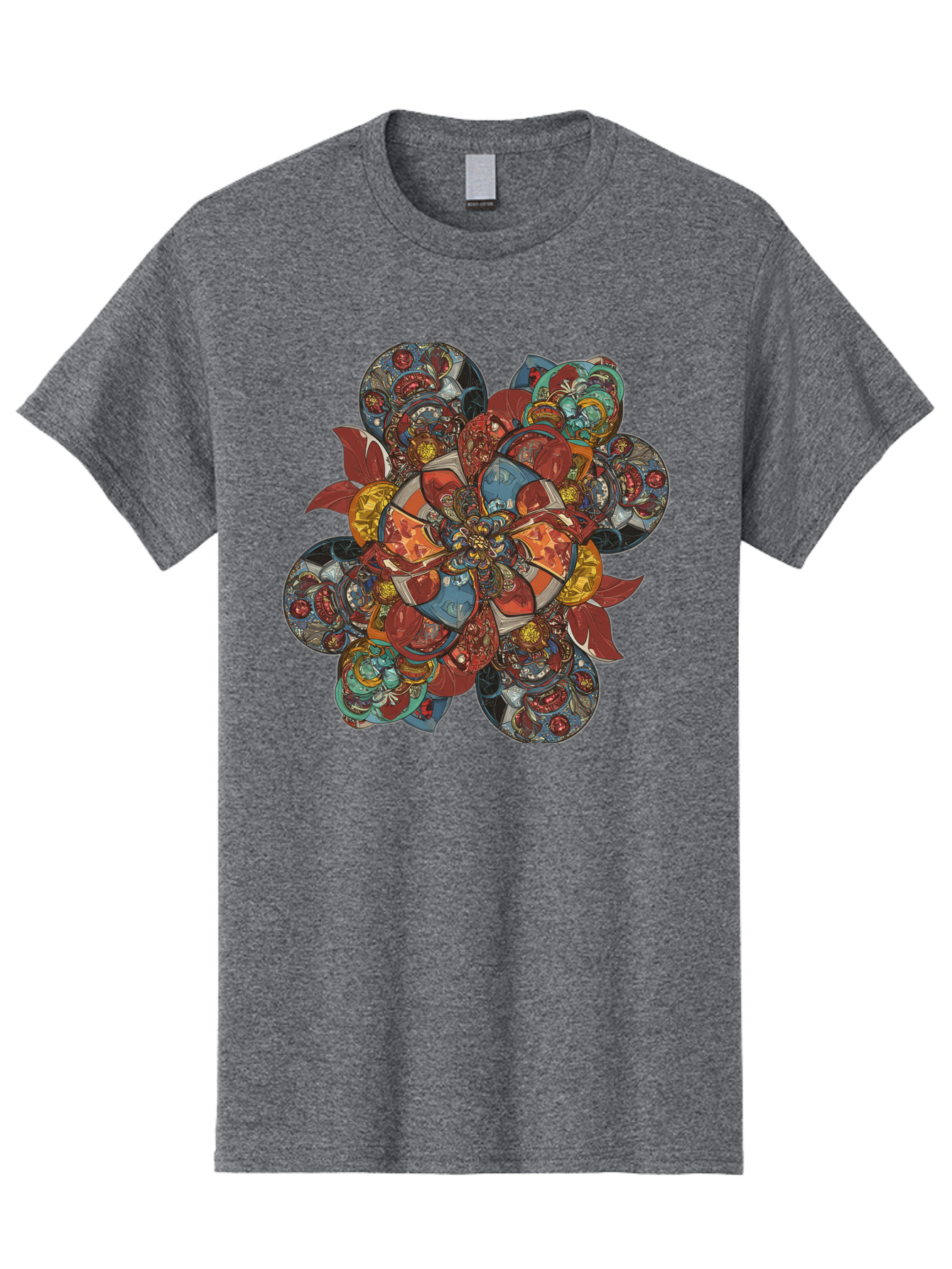 Flower-Mandala Men'S Graphic Tee, 100% Cotton, Comfortable Casual Summer Wear, Machine Washable, Vintage Camera, Old Camera, Antique Camera, Black Camera, Classic Photography, Photography Equipment, Nostalgic Device, Film Camera, Camera Art Bag472 4