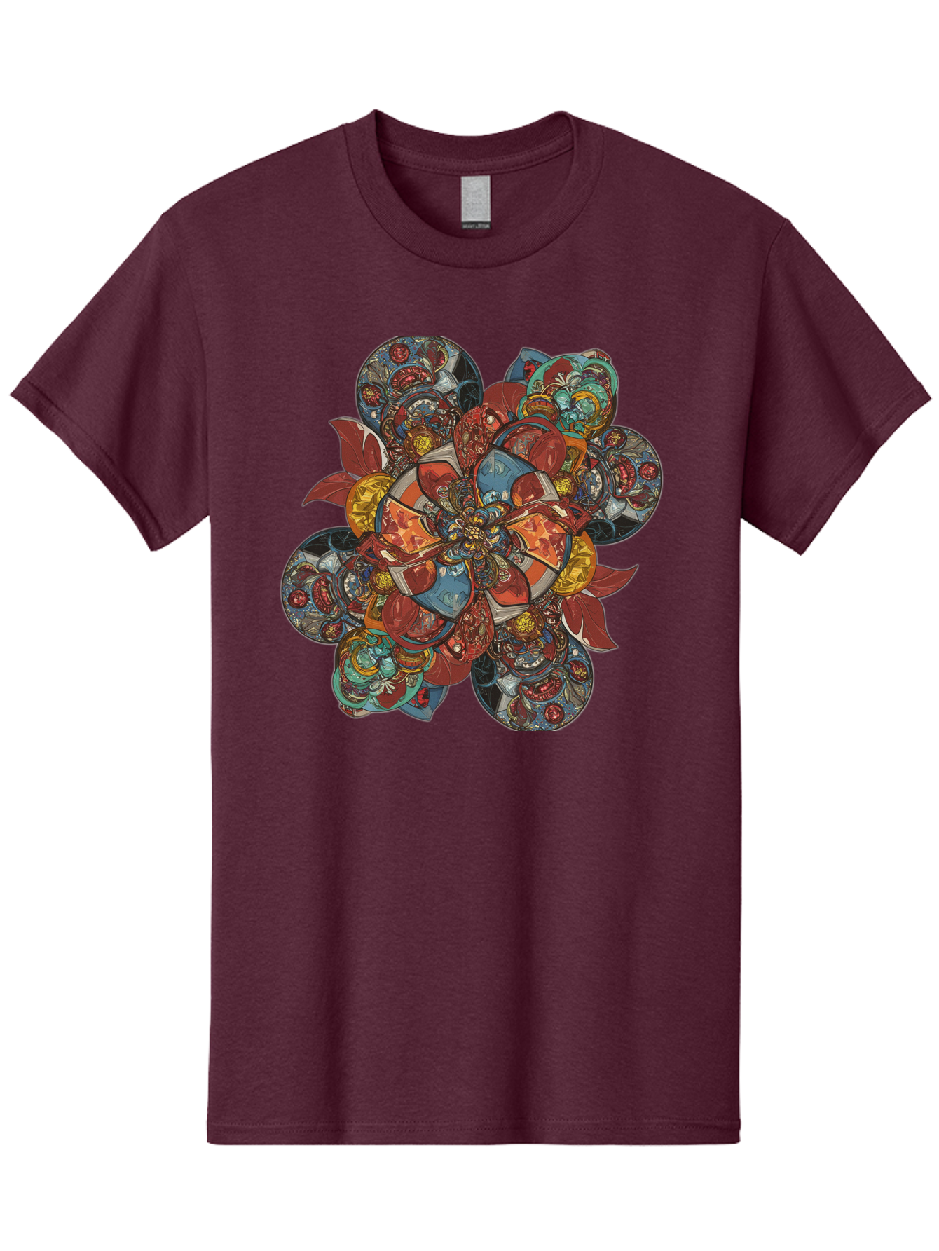 Flower-Mandala Men'S Graphic Tee, 100% Cotton, Comfortable Casual Summer Wear, Machine Washable, Vintage Camera, Old Camera, Antique Camera, Black Camera, Classic Photography, Photography Equipment, Nostalgic Device, Film Camera, Camera Art Bag472 12