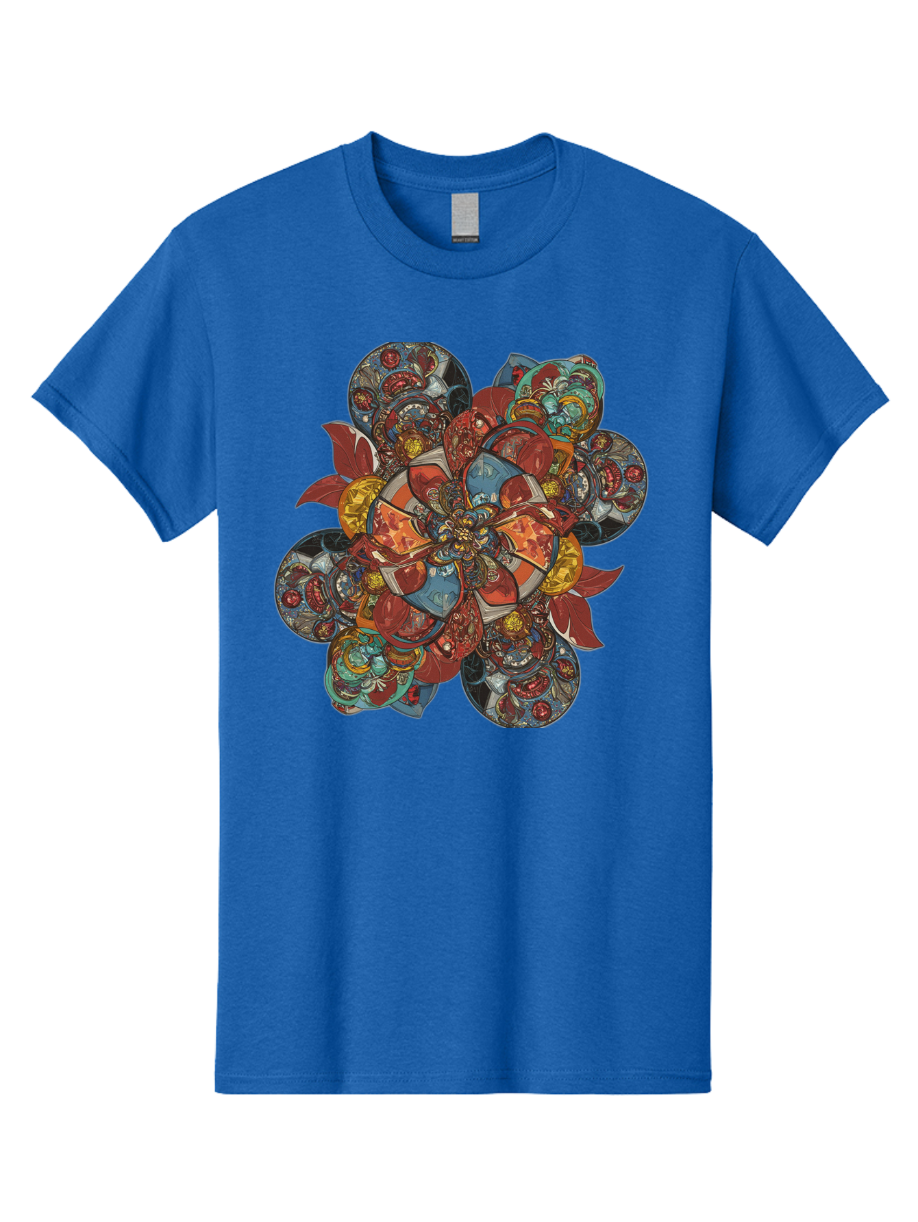 Flower-Mandala Men'S Graphic Tee, 100% Cotton, Comfortable Casual Summer Wear, Machine Washable, Vintage Camera, Old Camera, Antique Camera, Black Camera, Classic Photography, Photography Equipment, Nostalgic Device, Film Camera, Camera Art Bag472 6