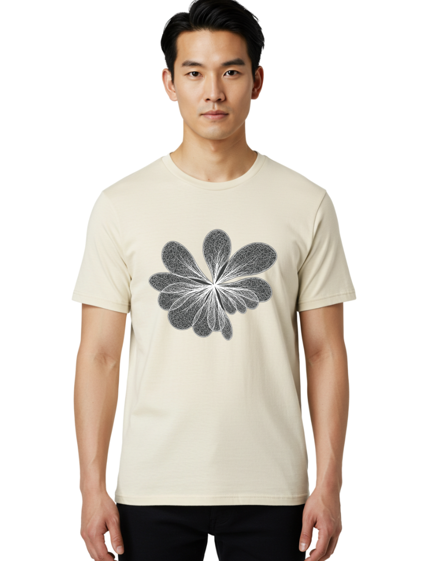 Fractal-Flower Men'S Graphic Tee, 100% Cotton, Comfortable Casual Summer Wear, Machine Washable, Vintage Camera, Old Camera, Antique Camera, Black Camera, Classic Photography, Photography Equipment, Nostalgic Device, Film Camera, Camera Art Bag492 16