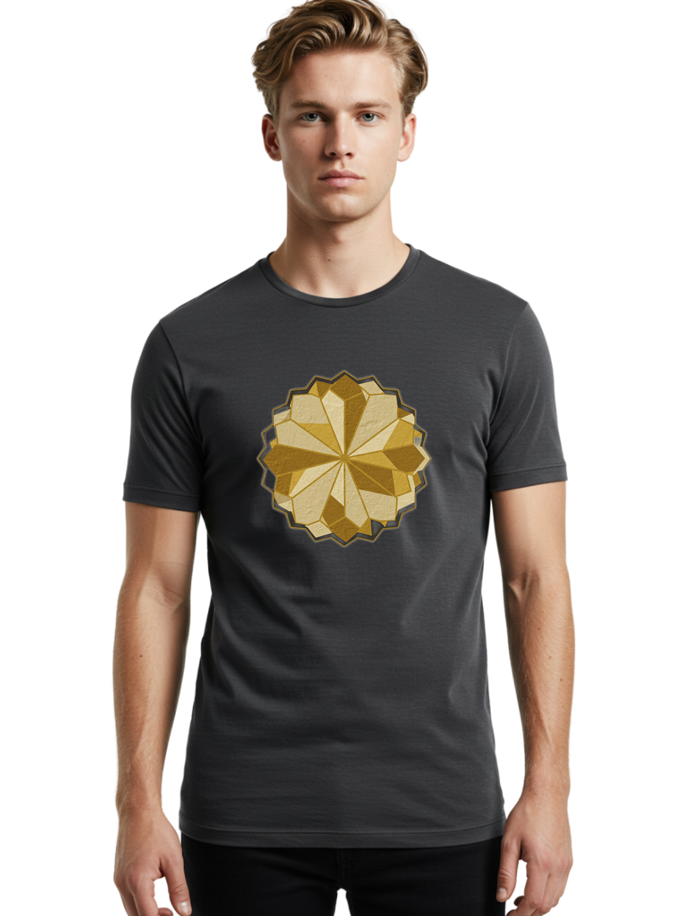 Geometric-Flower Men'S Graphic Tee, 100% Cotton, Comfortable Casual Summer Wear, Machine Washable, Vintage Camera, Old Camera, Antique Camera, Black Camera, Classic Photography, Photography Equipment, Nostalgic Device, Film Camera, Camera Art Bag516 29