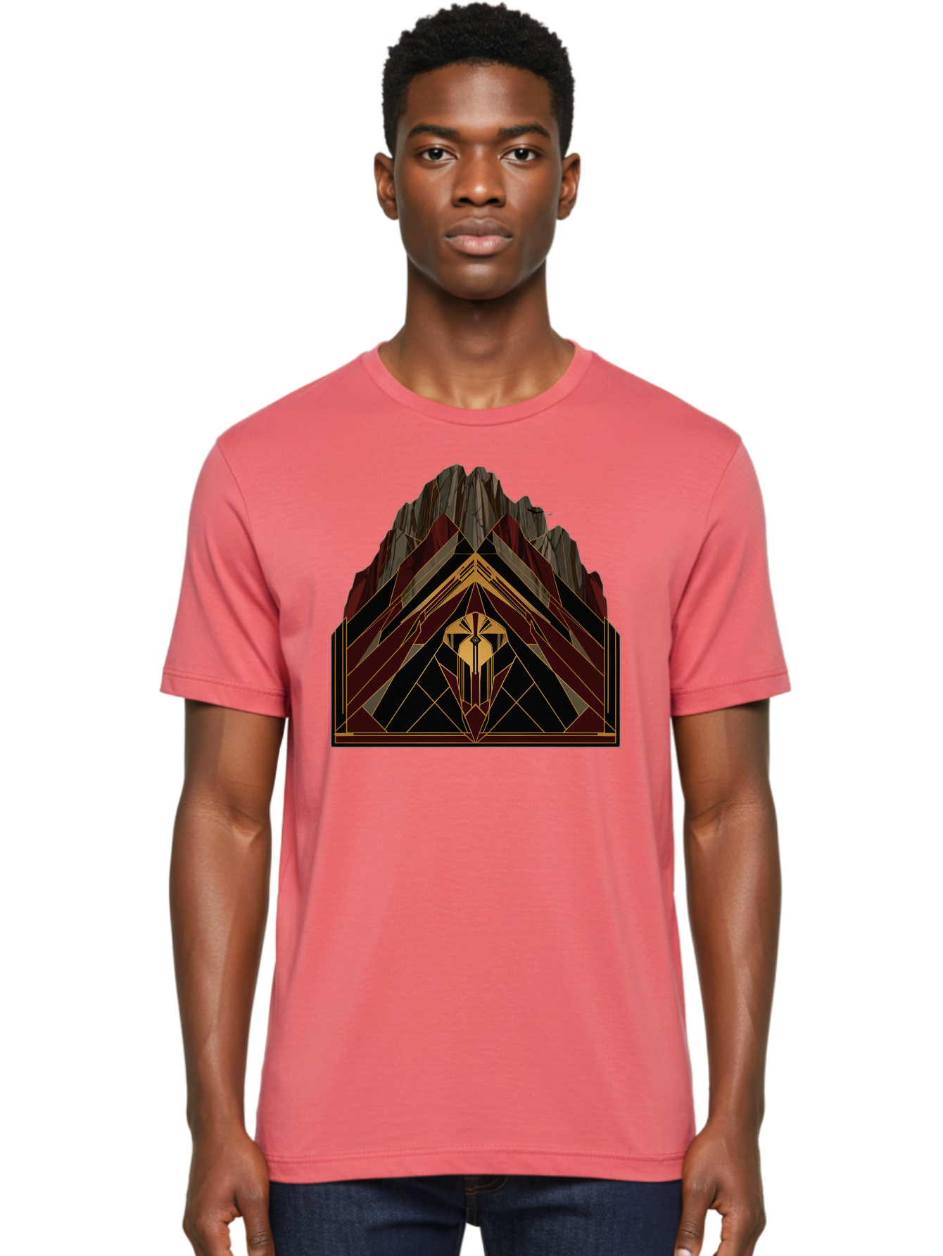 Geometric-Mountain-Design Men'S Graphic Tee, 100% Cotton, Comfortable Casual Summer Wear, Machine Washable, Vintage Camera, Old Camera, Antique Camera, Black Camera, Classic Photography, Photography Equipment, Nostalgic Device, Film Camera, Bag519 30