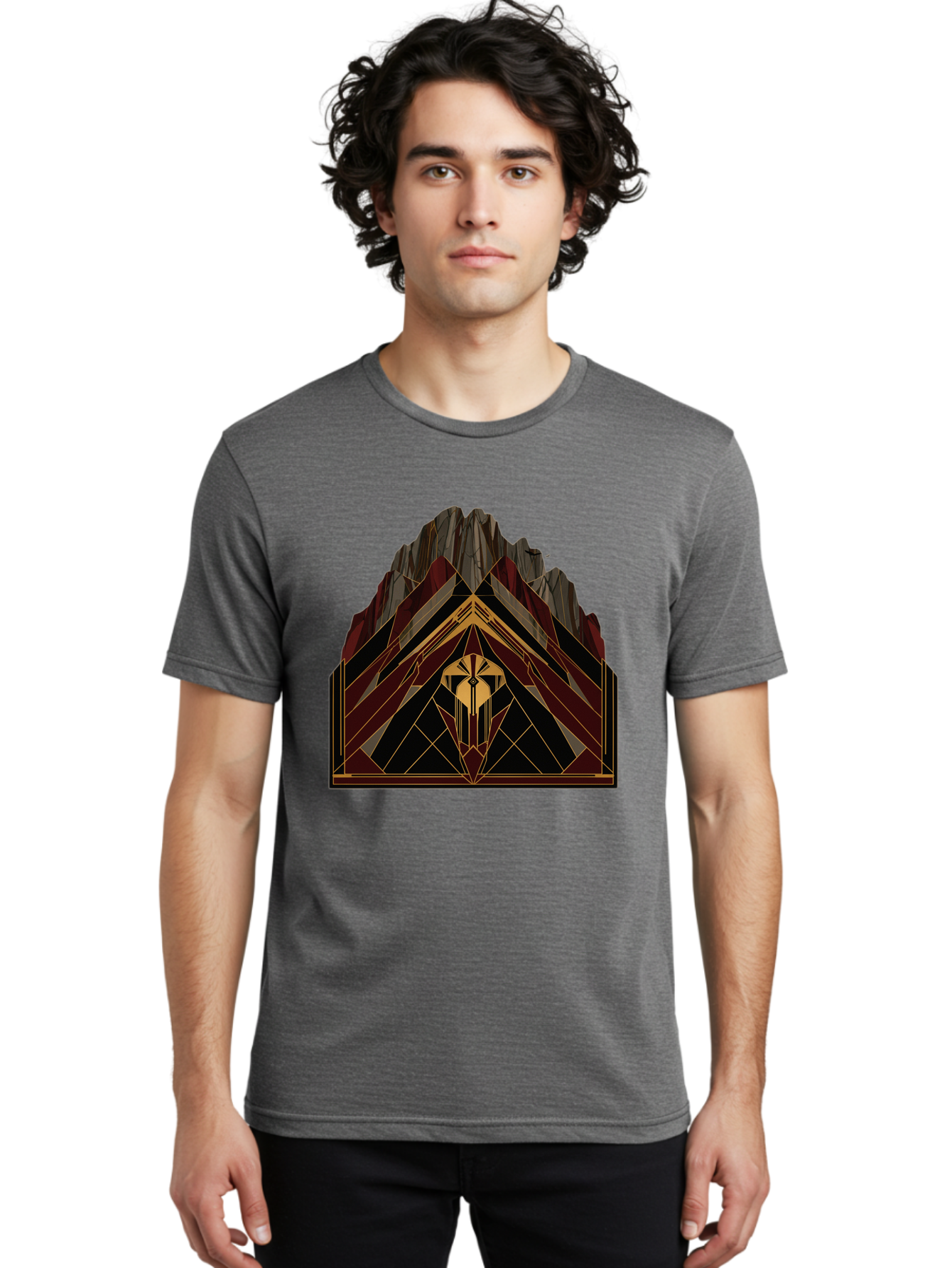 Geometric-Mountain-Design Men'S Graphic Tee, 100% Cotton, Comfortable Casual Summer Wear, Machine Washable, Vintage Camera, Old Camera, Antique Camera, Black Camera, Classic Photography, Photography Equipment, Nostalgic Device, Film Camera, Bag519 29