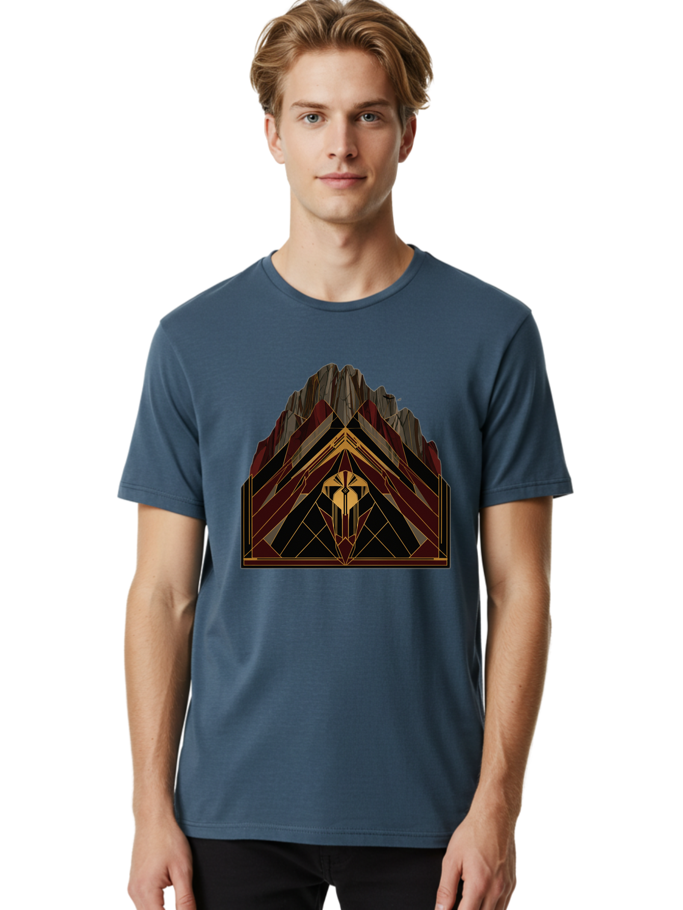 Geometric-Mountain-Design Men'S Graphic Tee, 100% Cotton, Comfortable Casual Summer Wear, Machine Washable, Vintage Camera, Old Camera, Antique Camera, Black Camera, Classic Photography, Photography Equipment, Nostalgic Device, Film Camera, Bag519 17
