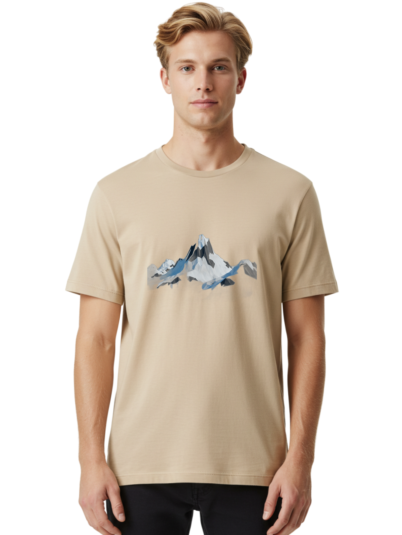 Low-Poly-Mountain-Landscape Men'S Graphic Tee, 100% Cotton, Comfortable Casual Summer Wear, Machine Washable, Vintage Camera, Old Camera, Antique Camera, Black Camera, Classic Photography, Photography Equipment, Nostalgic Device, Film Camera, Bag733 20