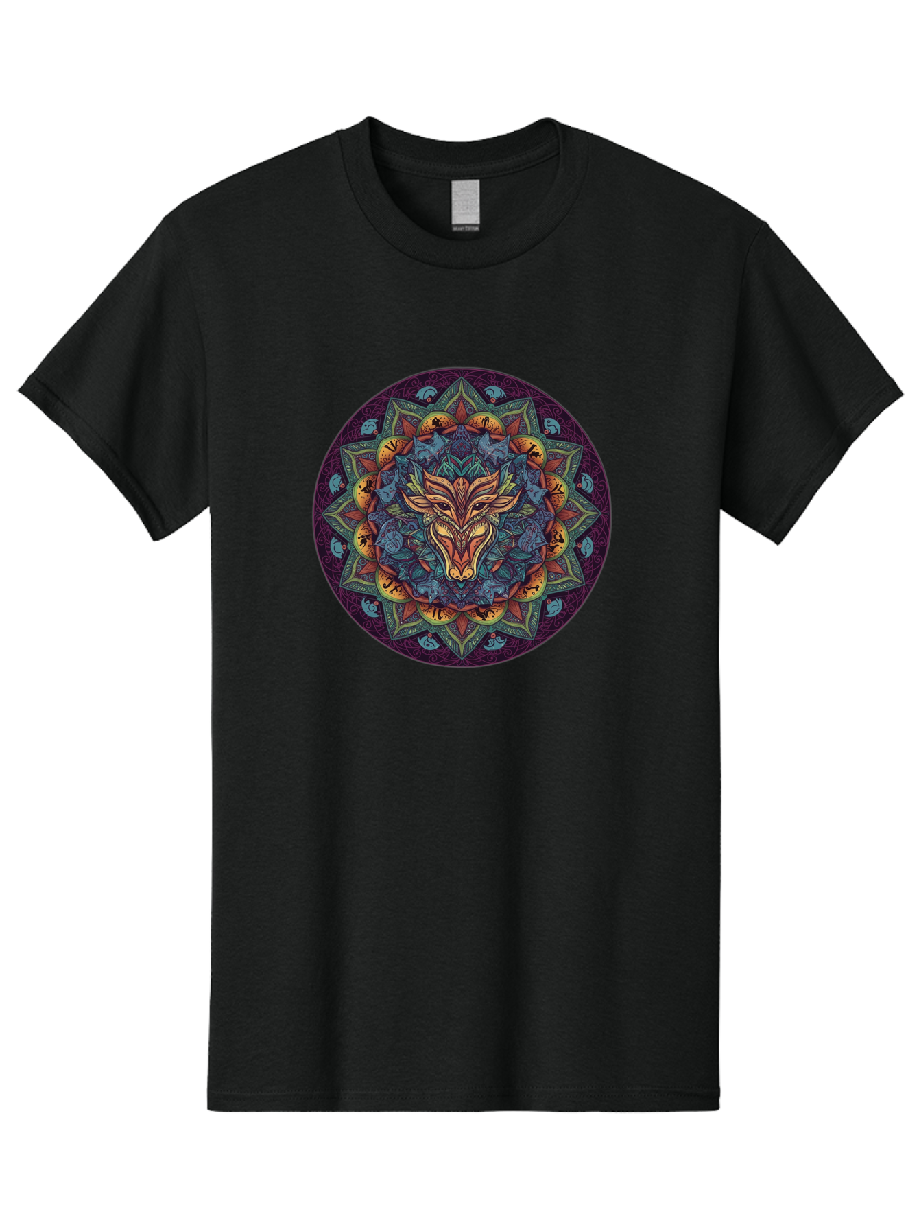 Mandala-Wolf Men'S Graphic Tee, 100% Cotton, Comfortable Casual Summer Wear, Machine Washable, Vintage Camera, Old Camera, Antique Camera, Black Camera, Classic Photography, Photography Equipment, Nostalgic Device, Film Camera, Camera Art Bag755 4